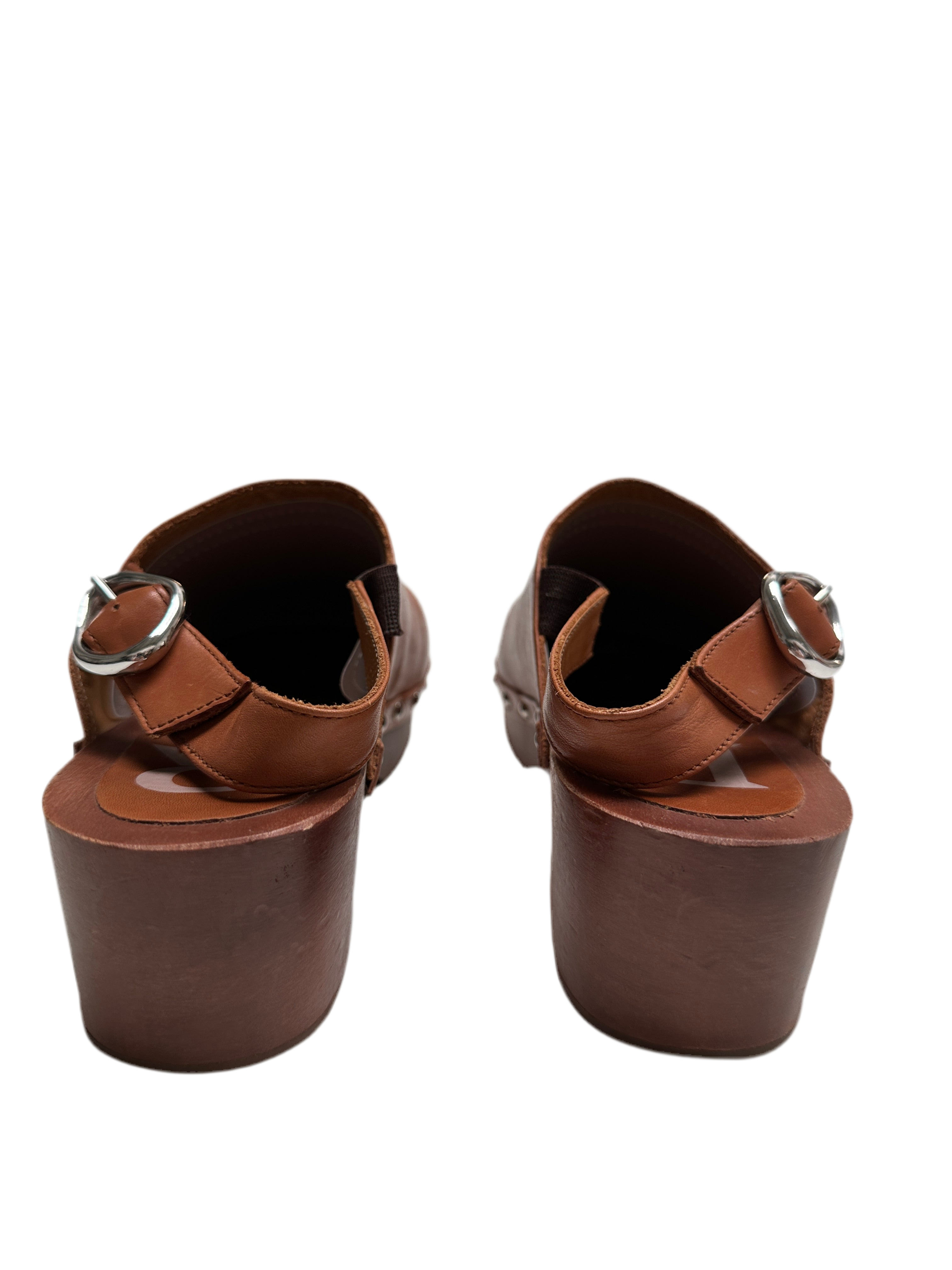 Roseanna brown leather Mary clogs - size 39