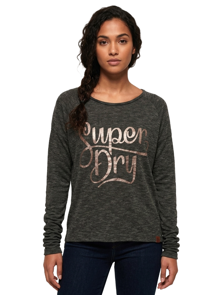 Superdry Sartorial graphic long sleeve top - size M