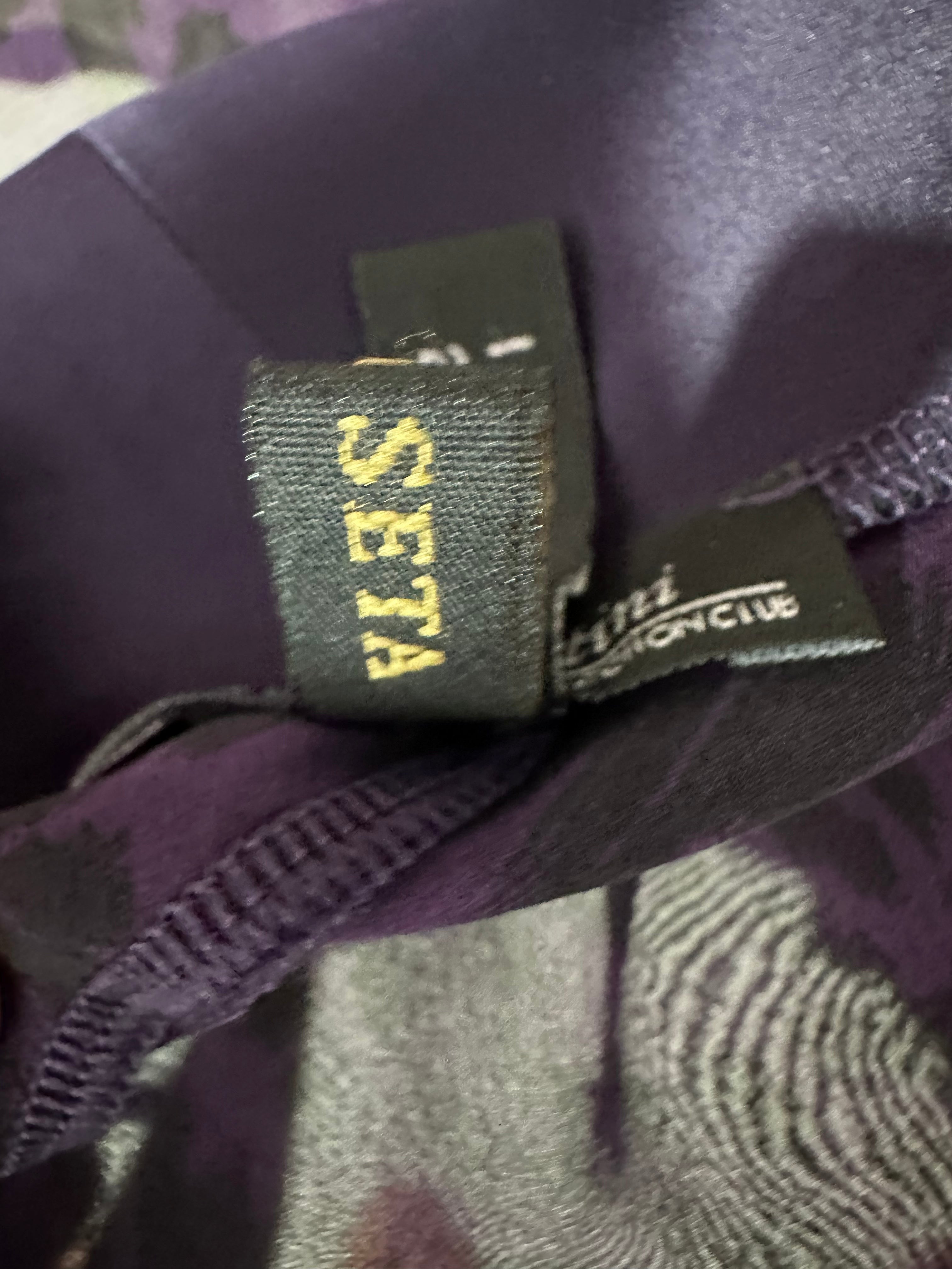 R Crescentini purple leopard print Kimono - size S