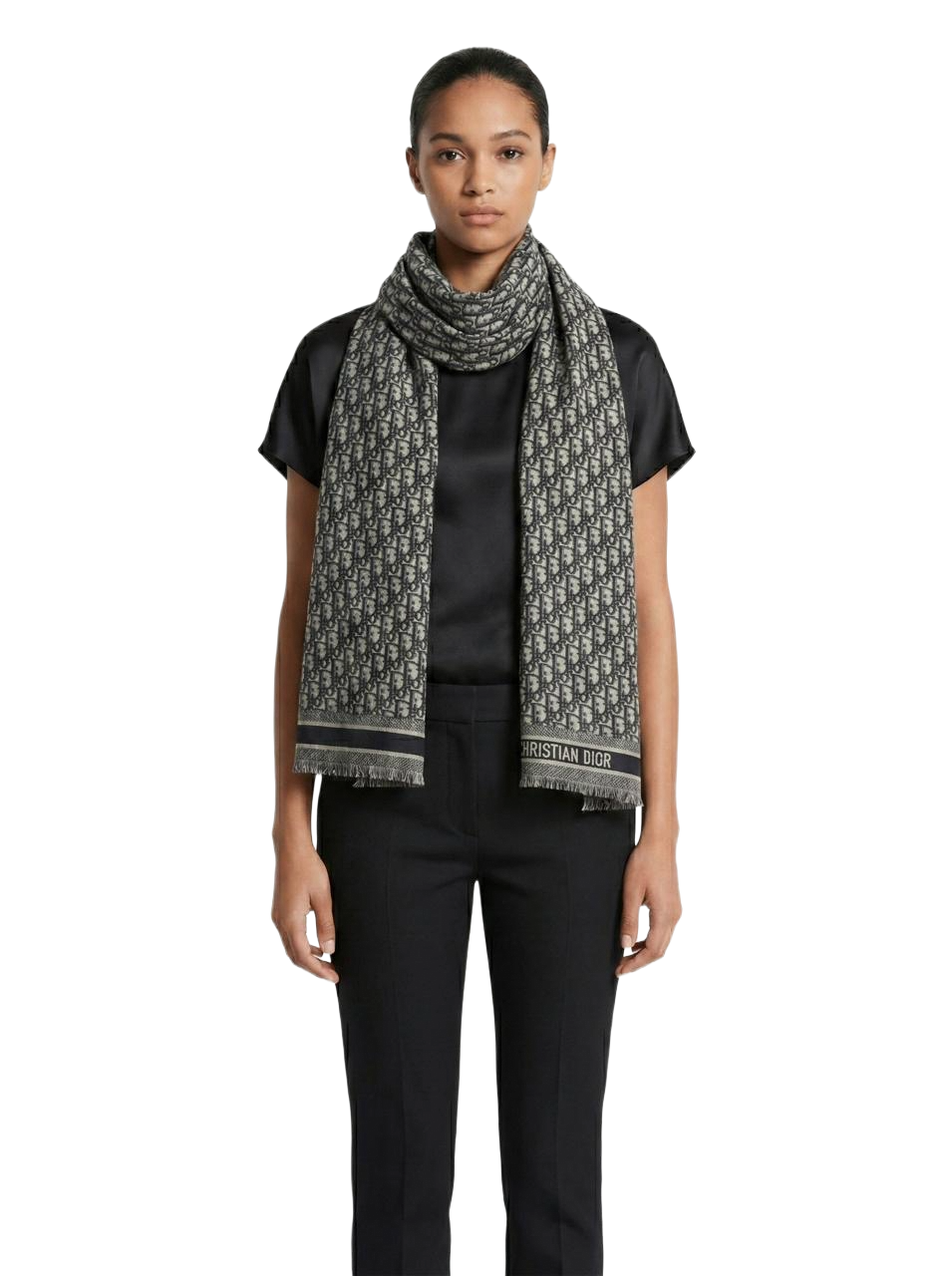 Dior oblique jacquard shawl