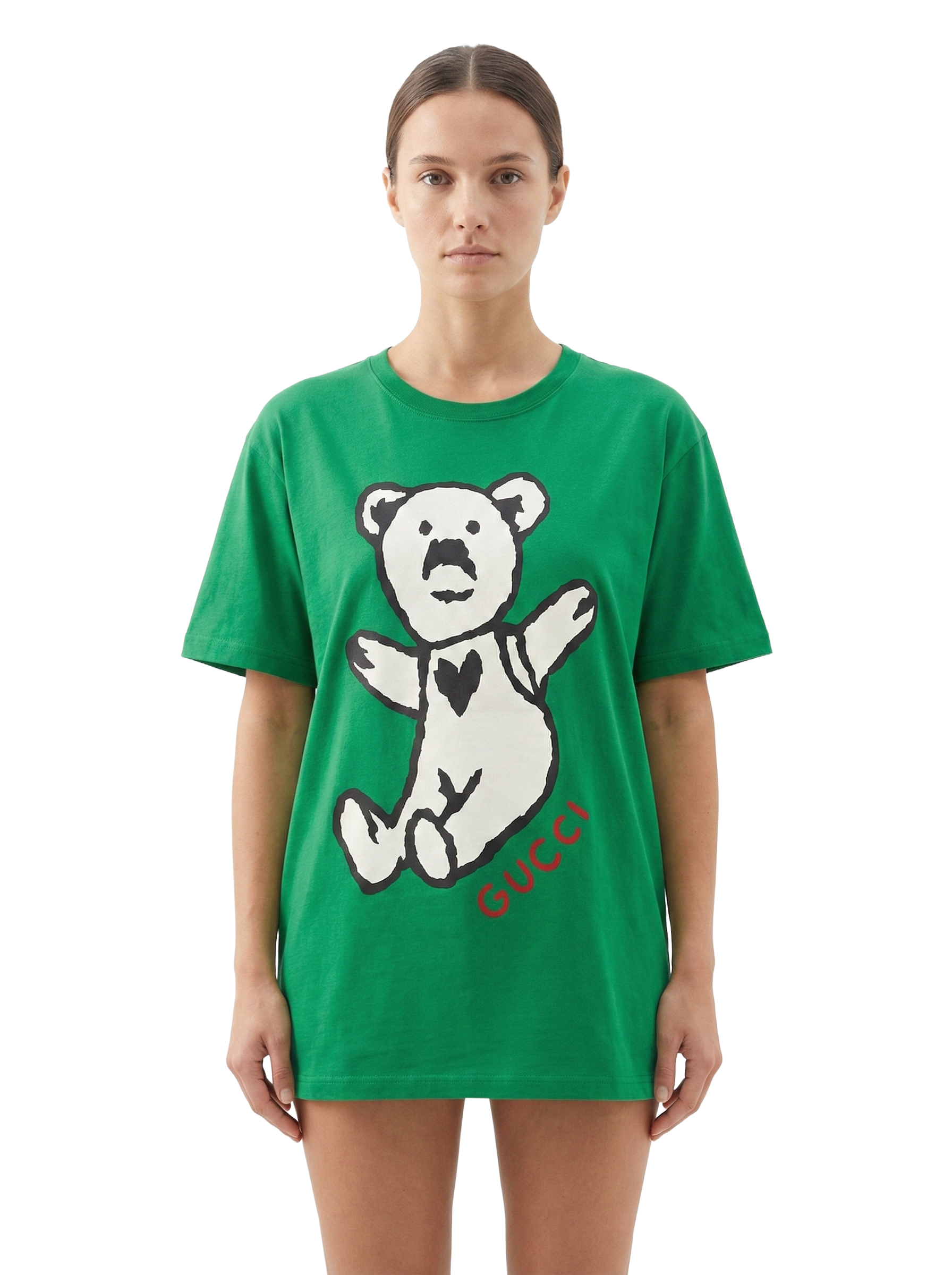 Gucci Garden teddy bear graphic t-shirt green - size S