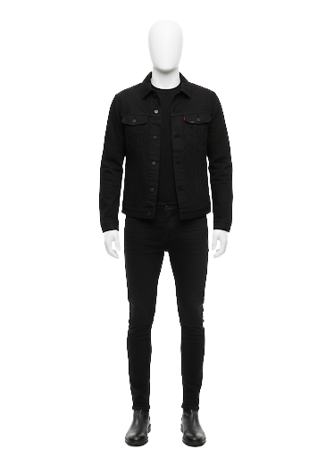 Lee slim rider black denim jacket - size XL