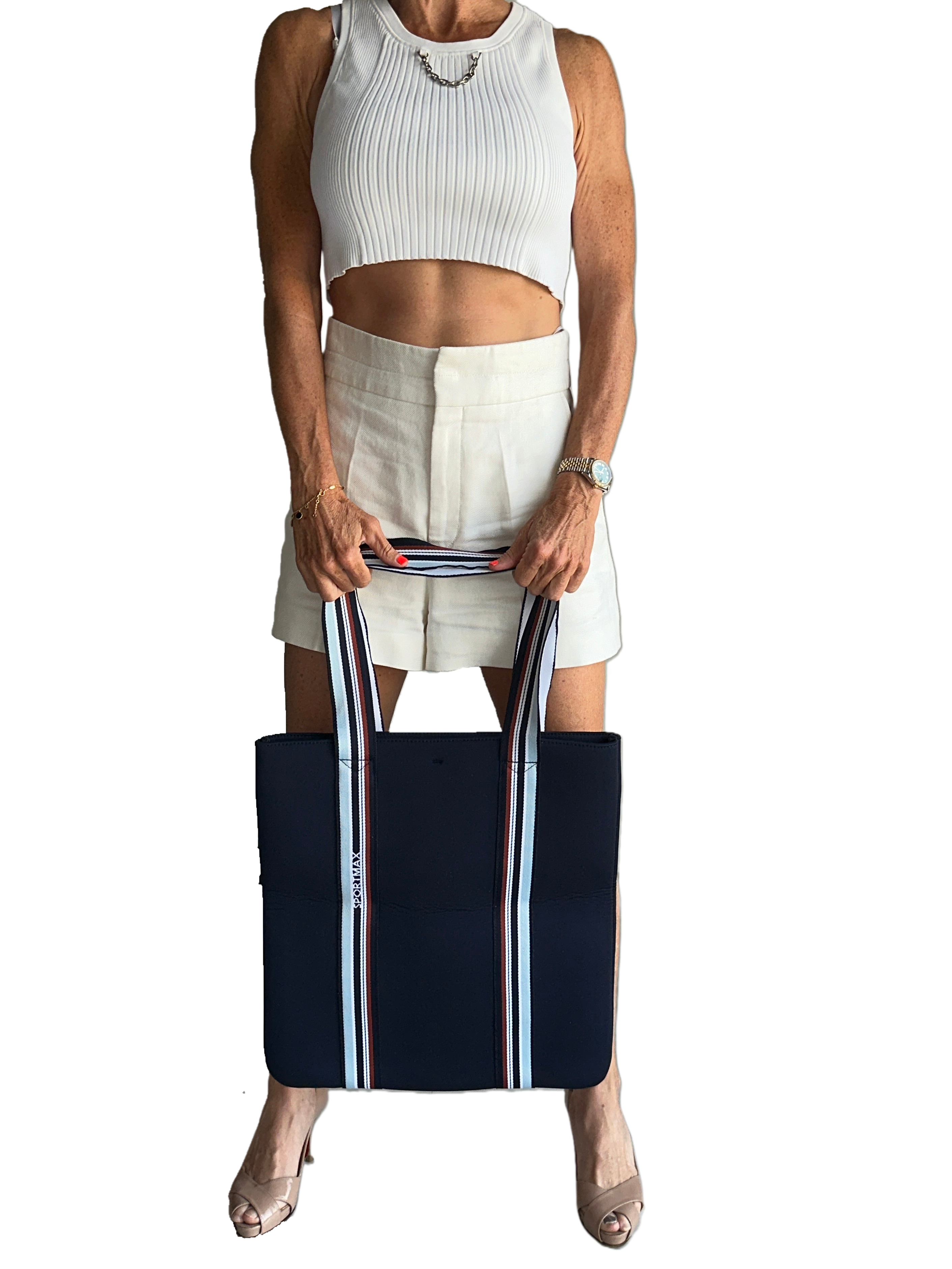 Sportmax Neoprene Tote Bag
