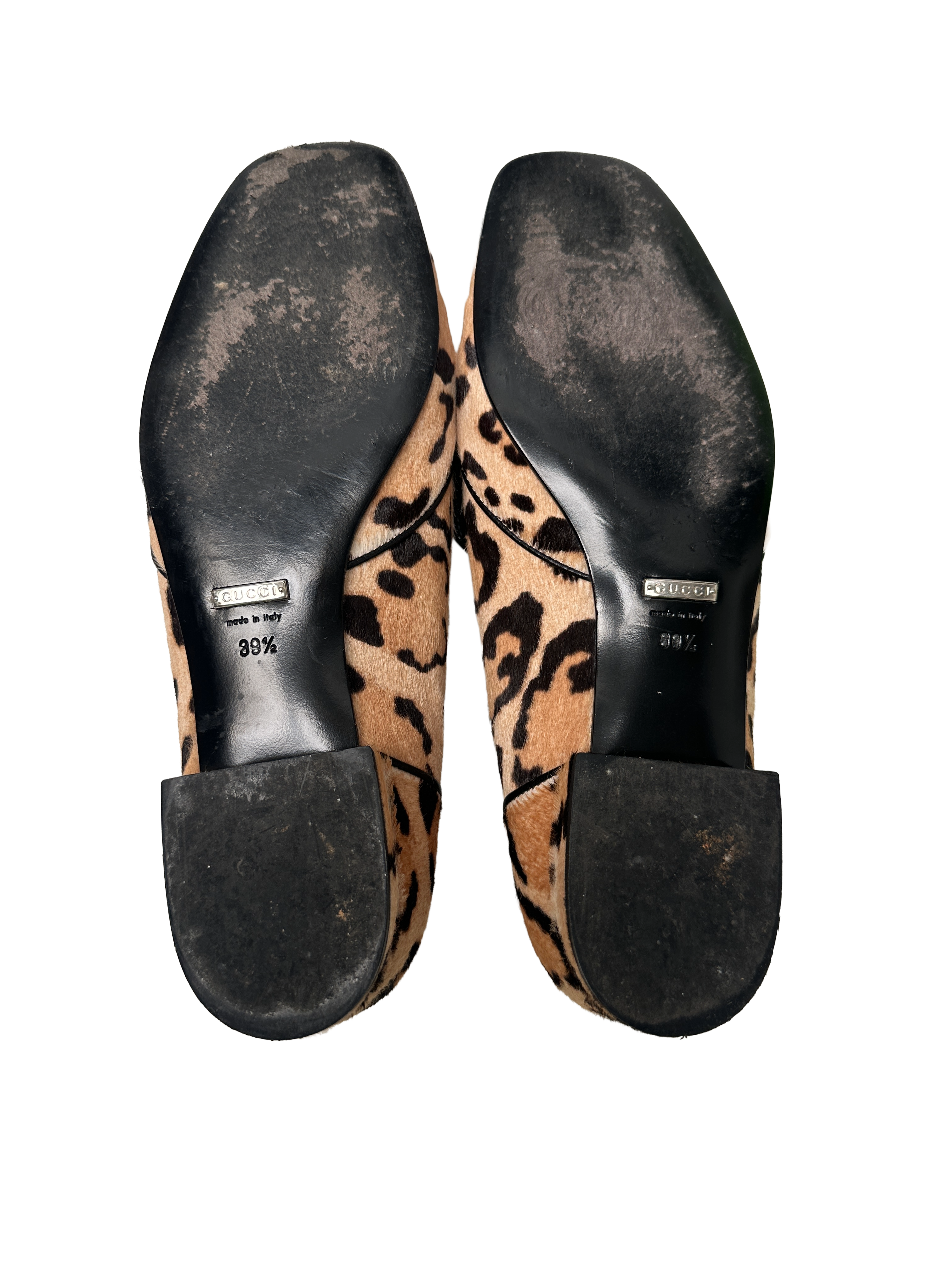 Gucci Horsebit leopard print loafer - size 39.5