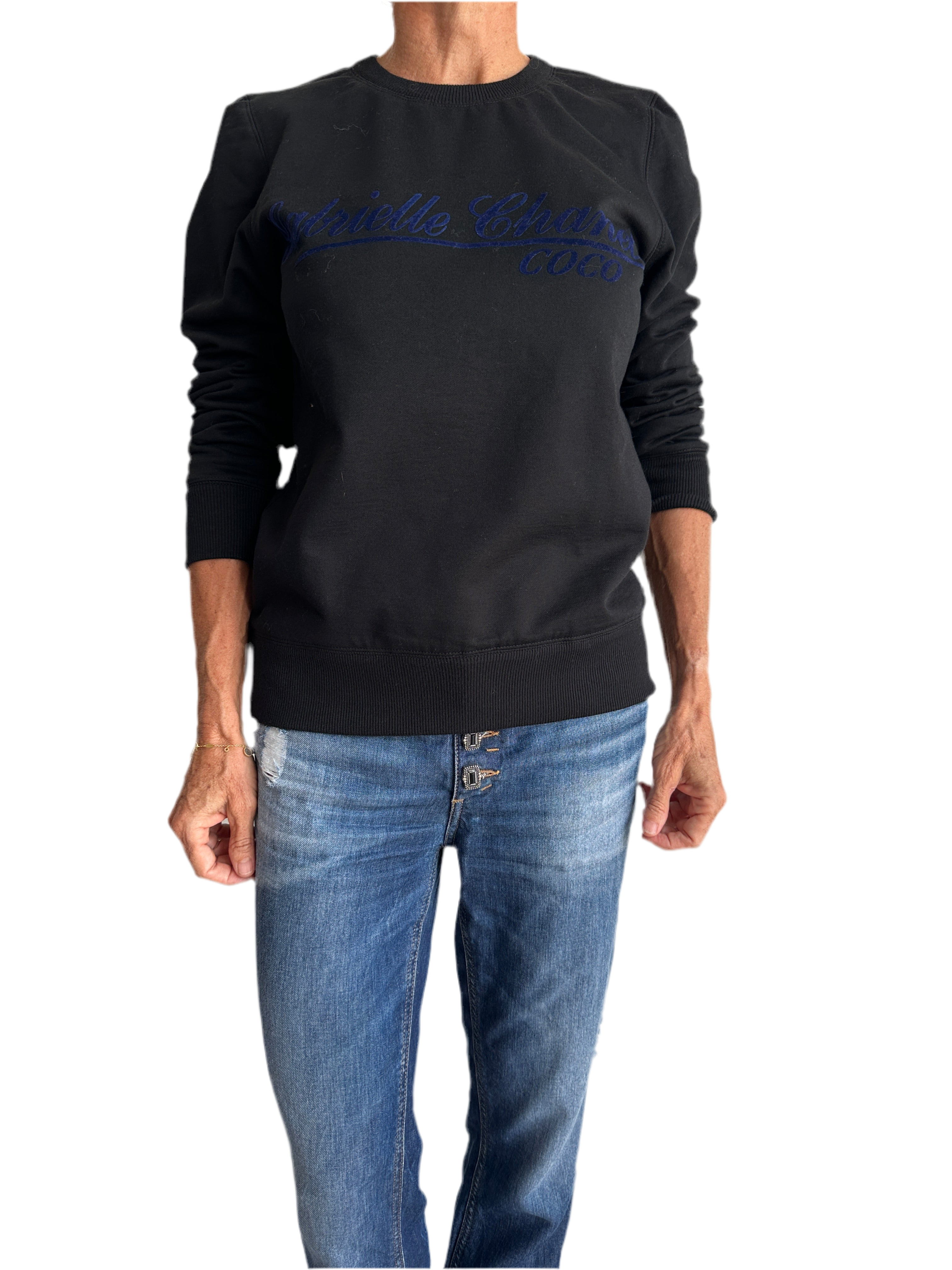 Chanel sweatshirt blue "Gabrielle Chanel" - size 34