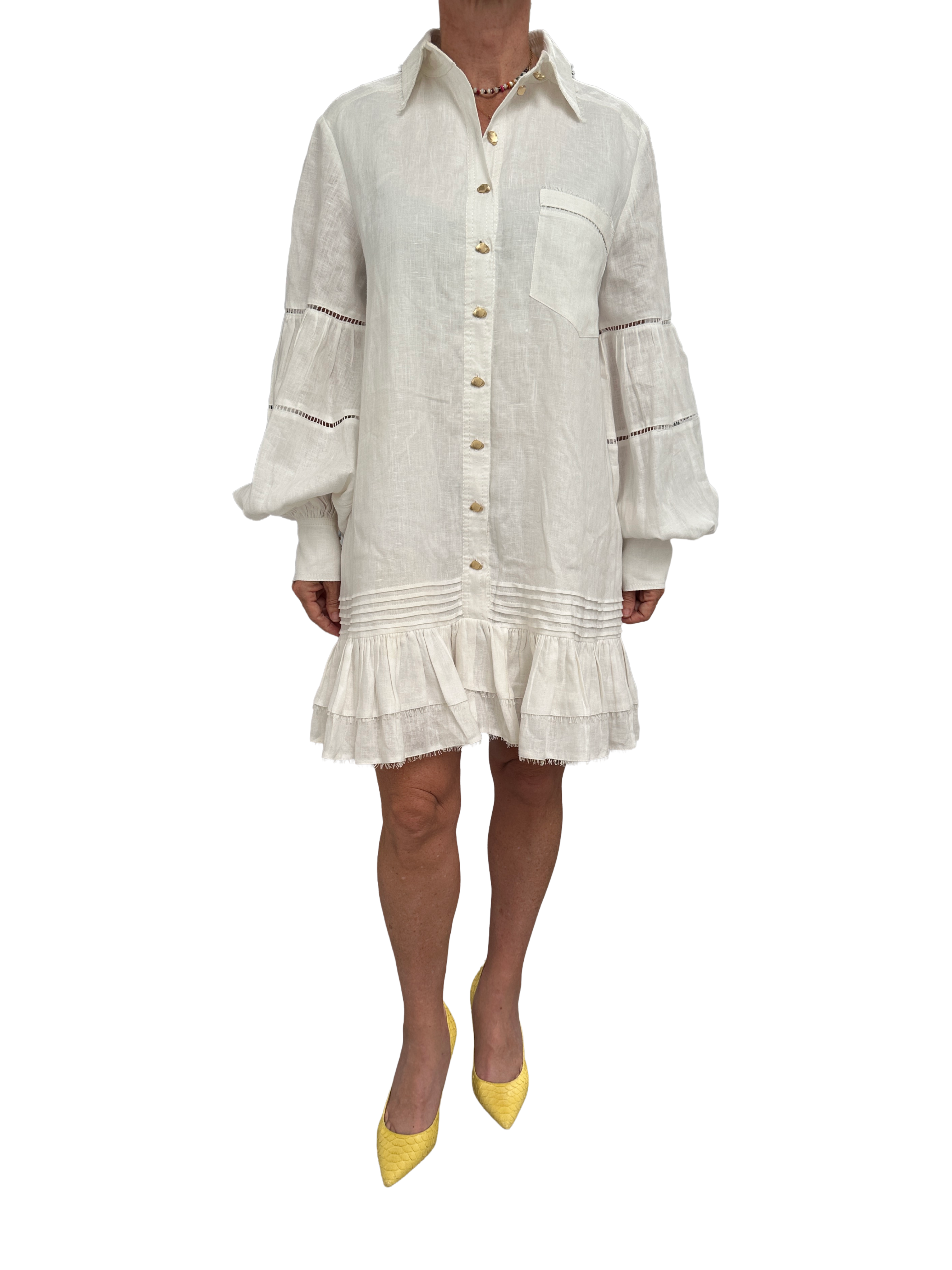 AJE lotus shirt minidress - size 36