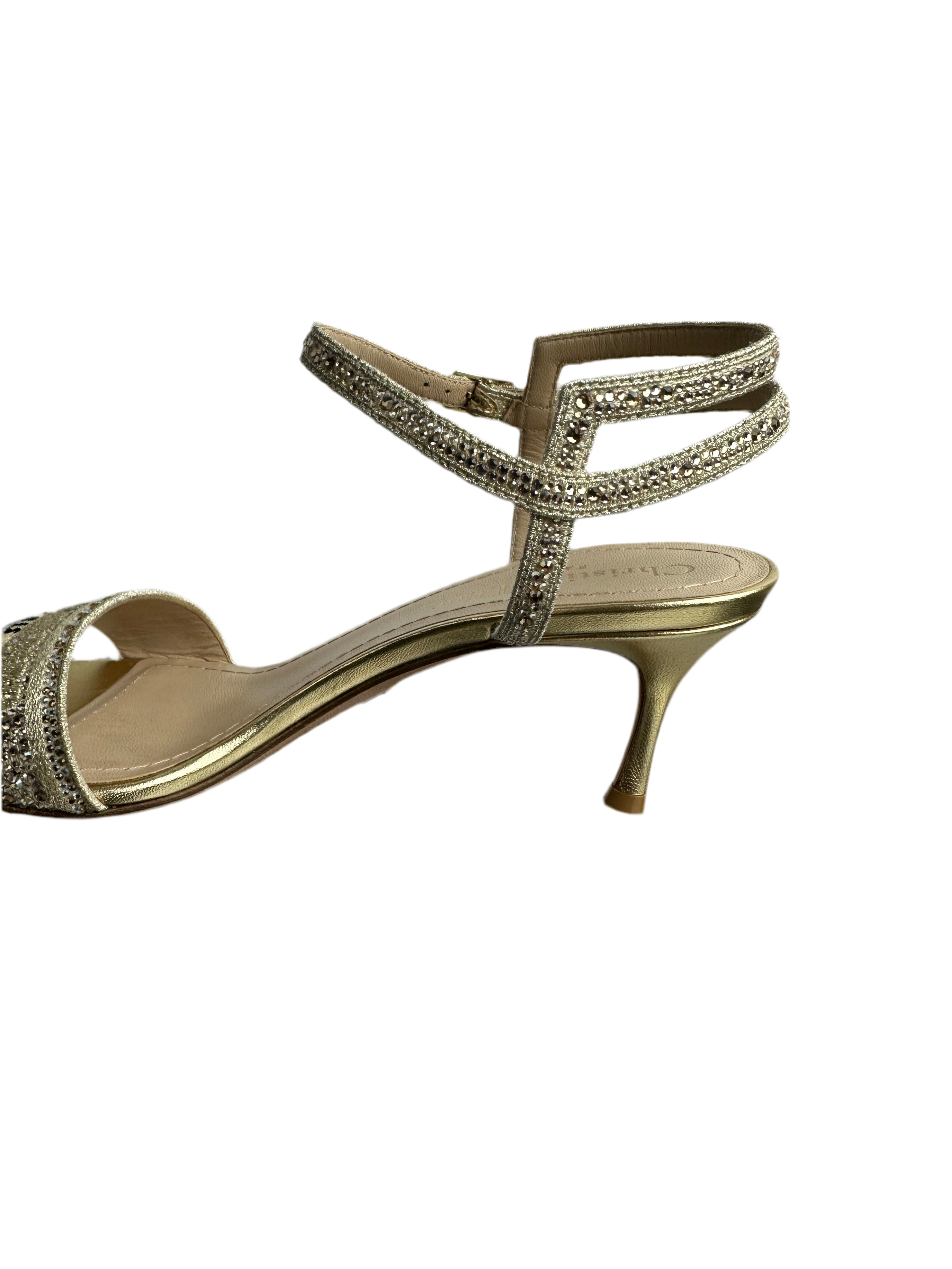 Dior Dway heeled sandal gold ton - size 36