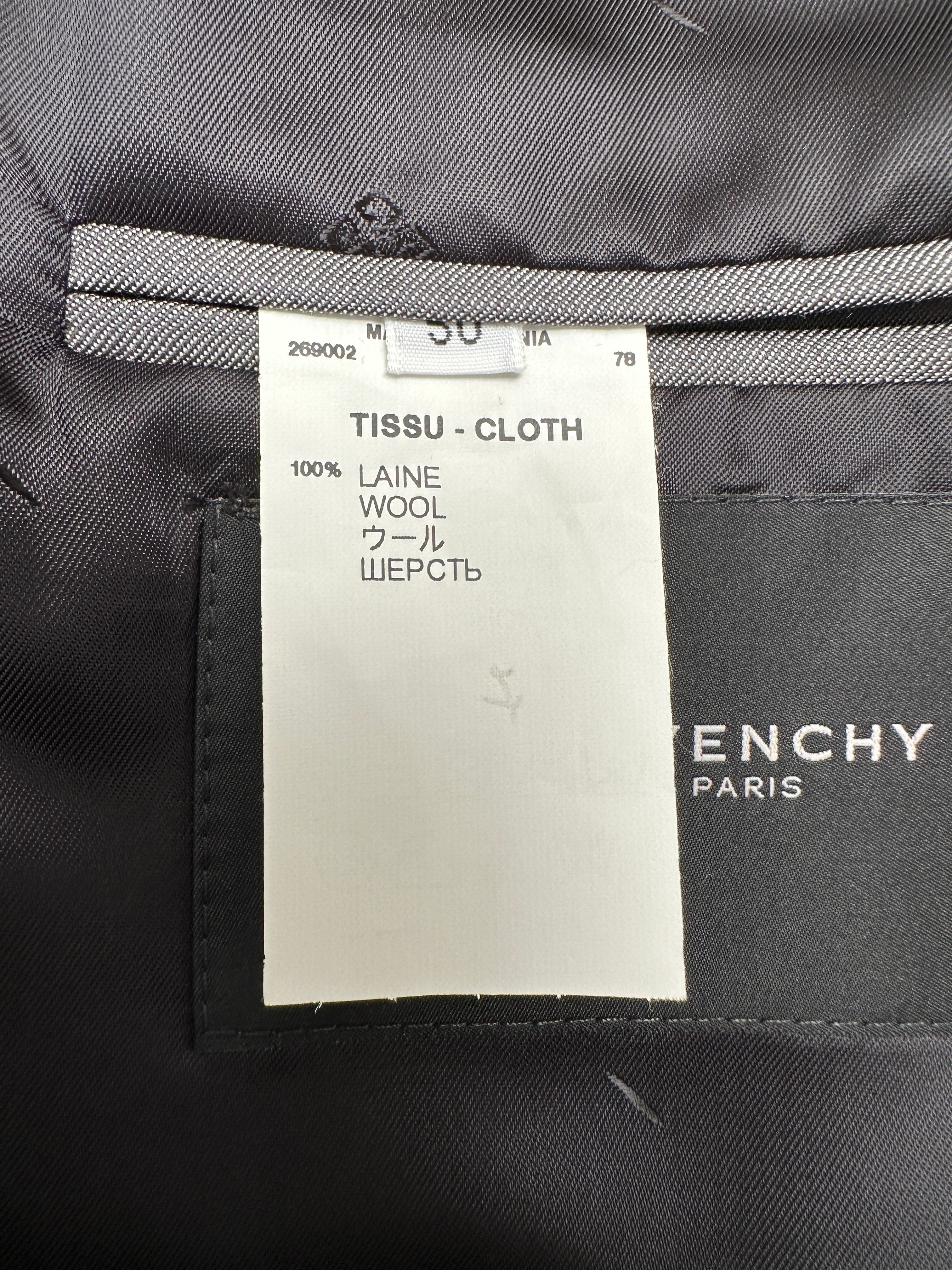Givenchy grey wool tailored blazer - size 50