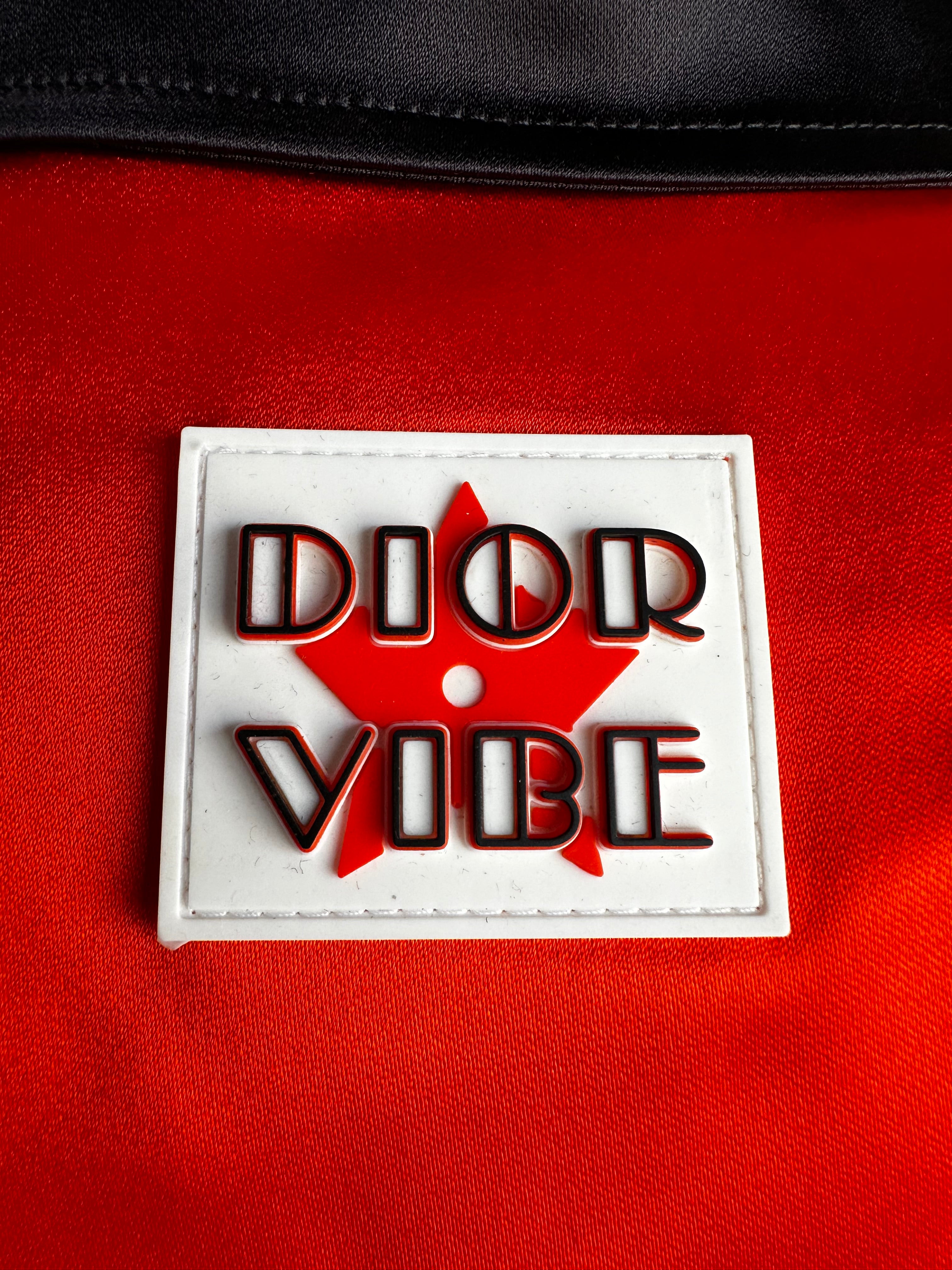 Dior orange shirt with black details - size 34