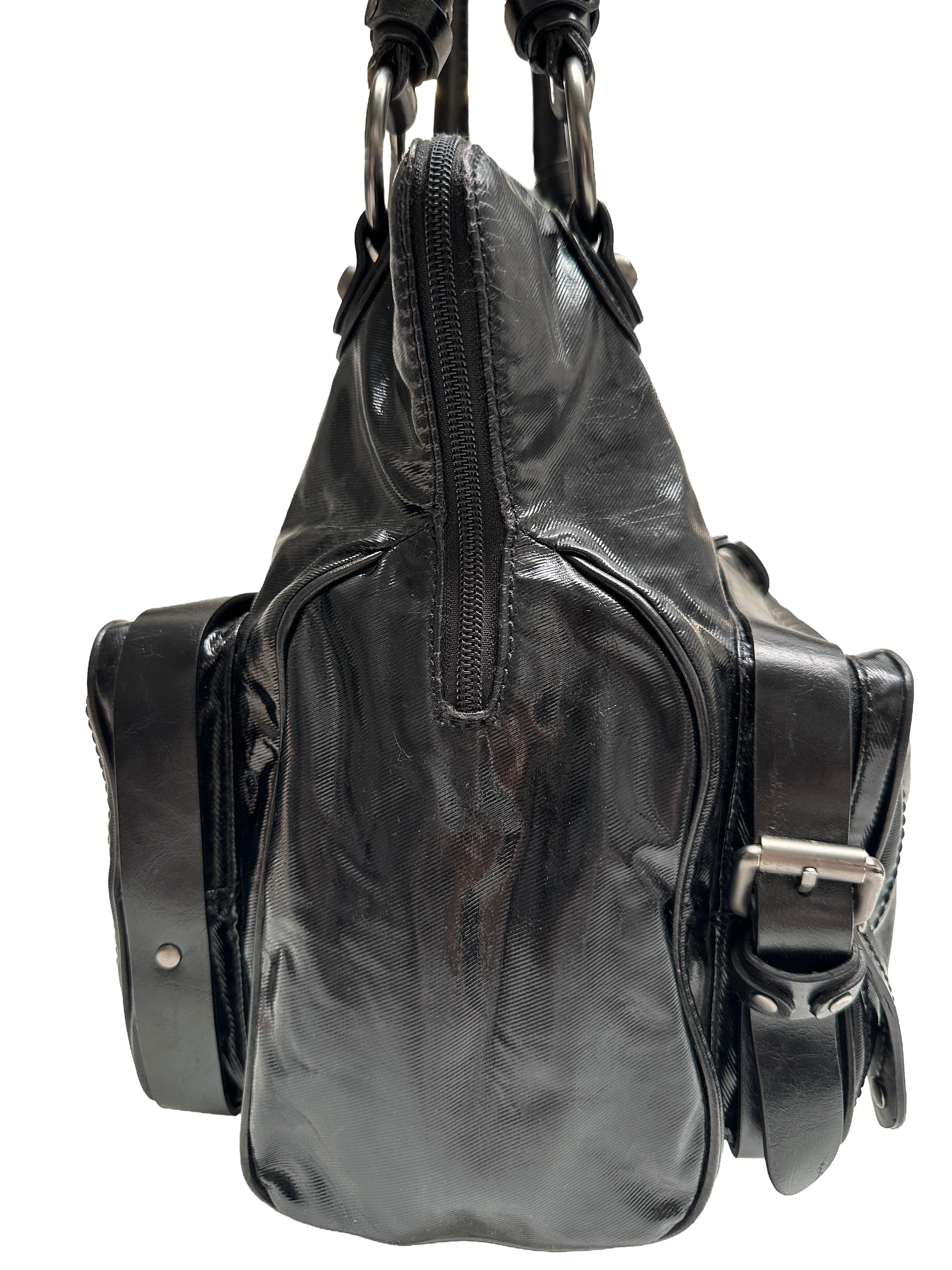 Francesco Biasia multi-pocket black bag