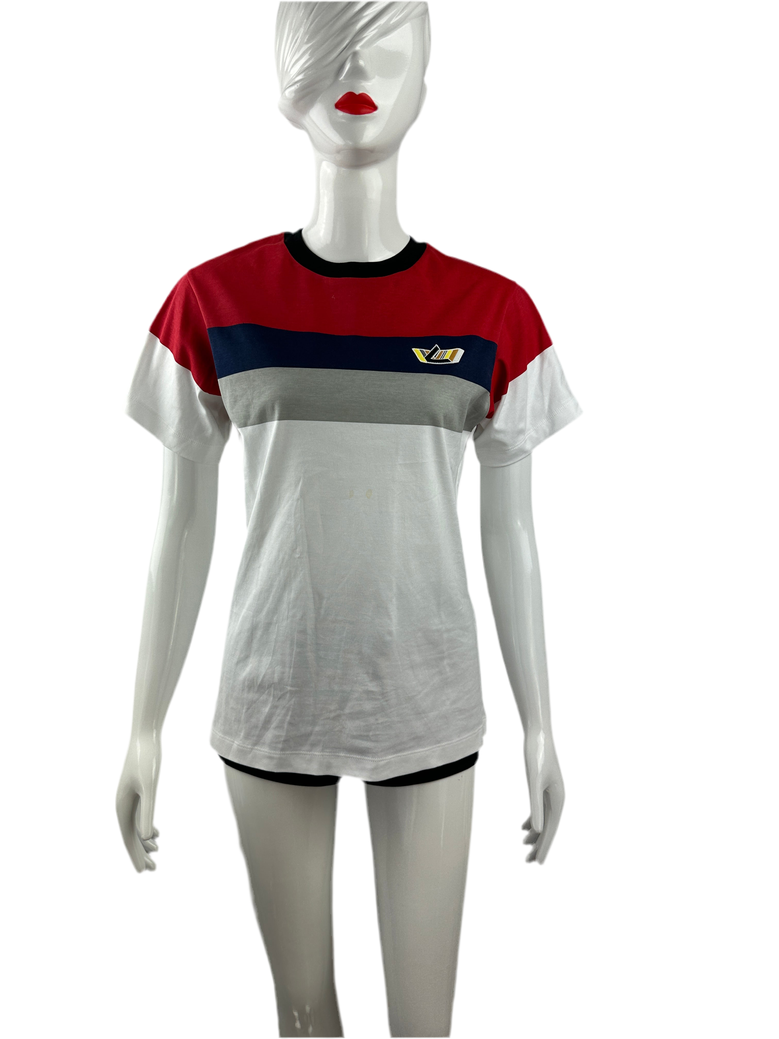 Louis Vuitton white short-sleeved U-neck top - size 36