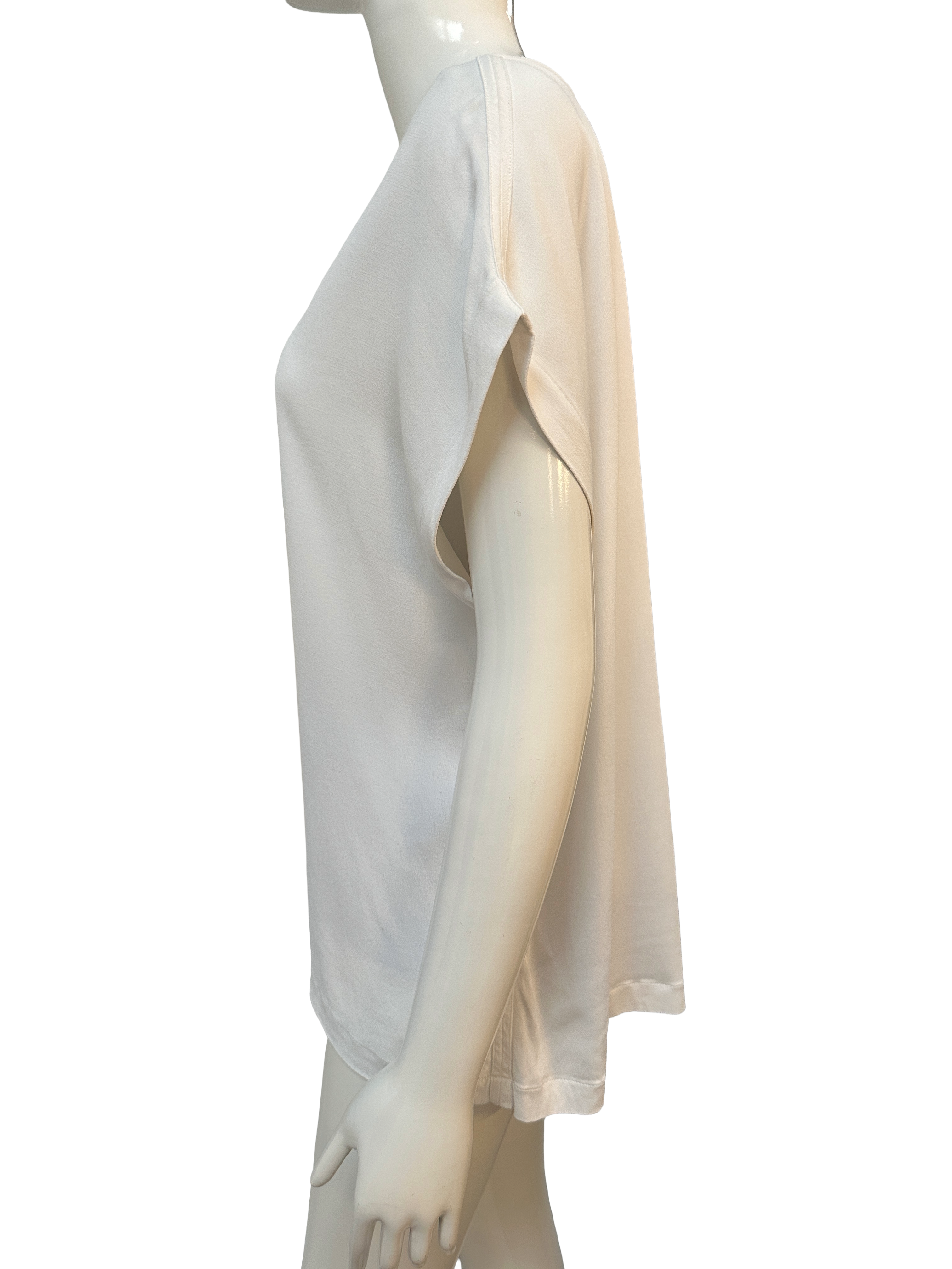 Vince white minimal short sleeve top - size M