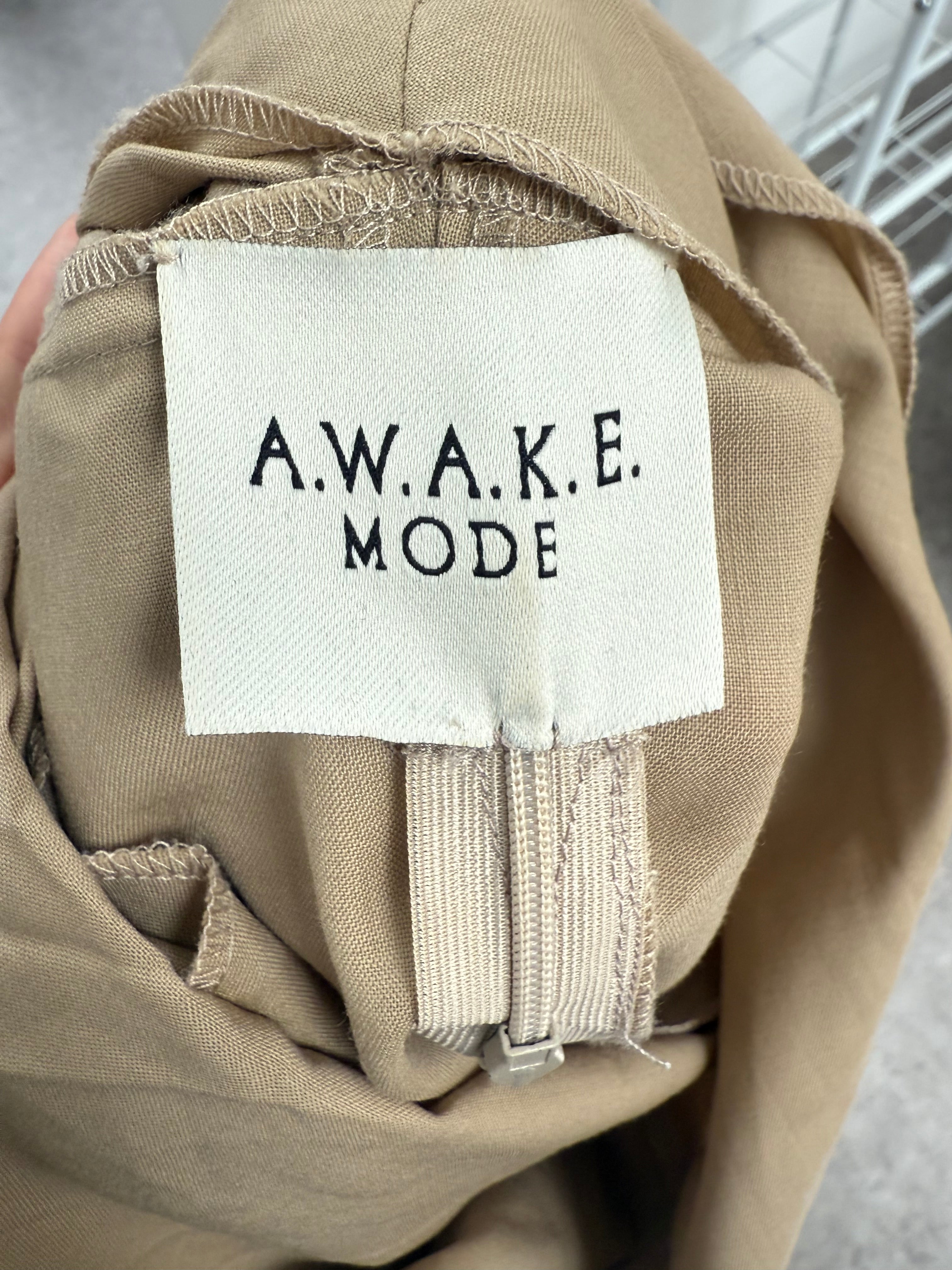 AWAKE Mode draped wool sculptural top - size 38