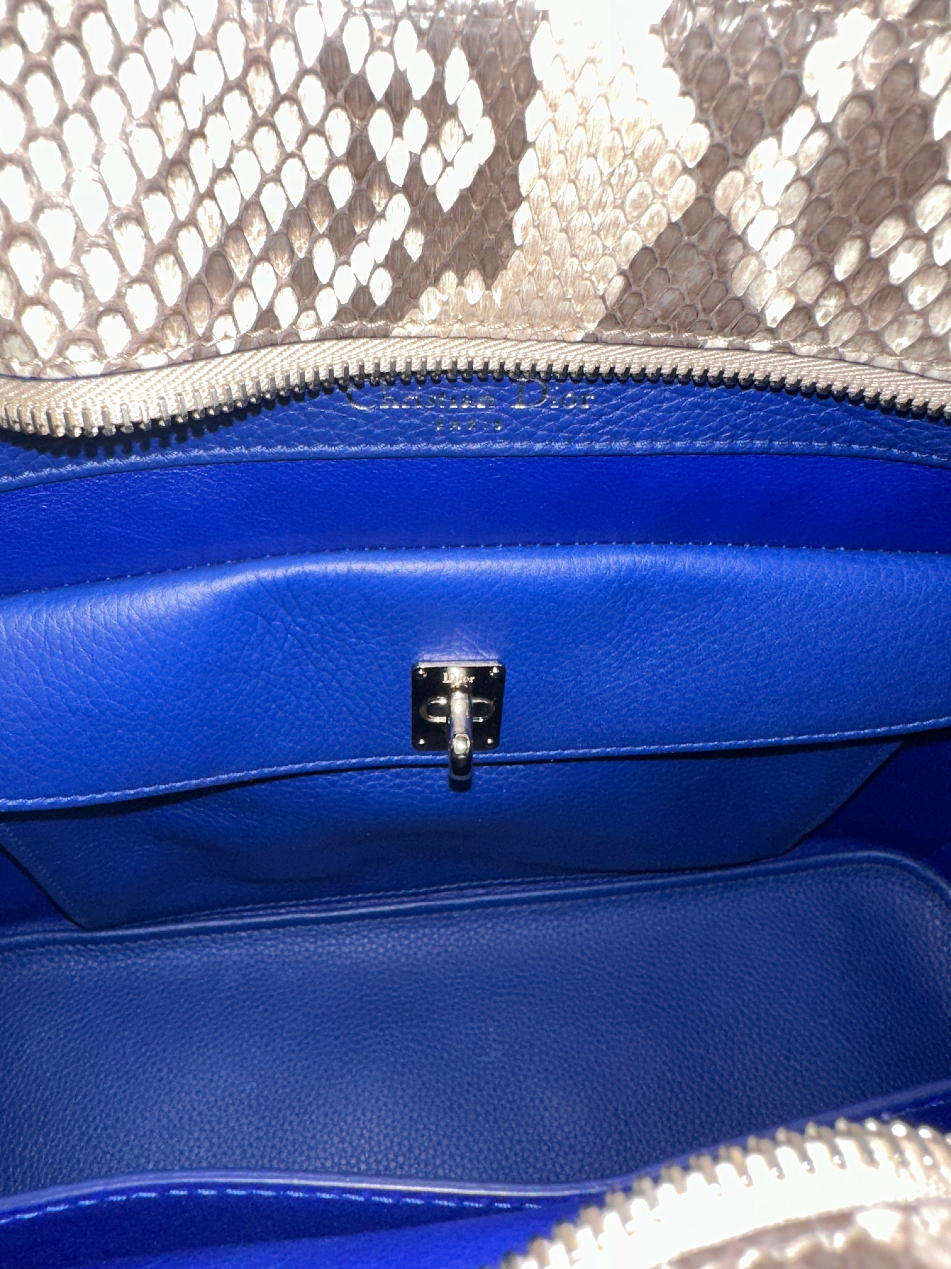 Dior Open Bar Blue and Python