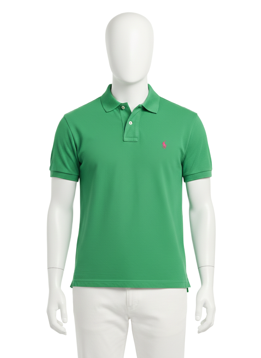 Polo Ralph Lauren green custom fit polo shirt - size M
