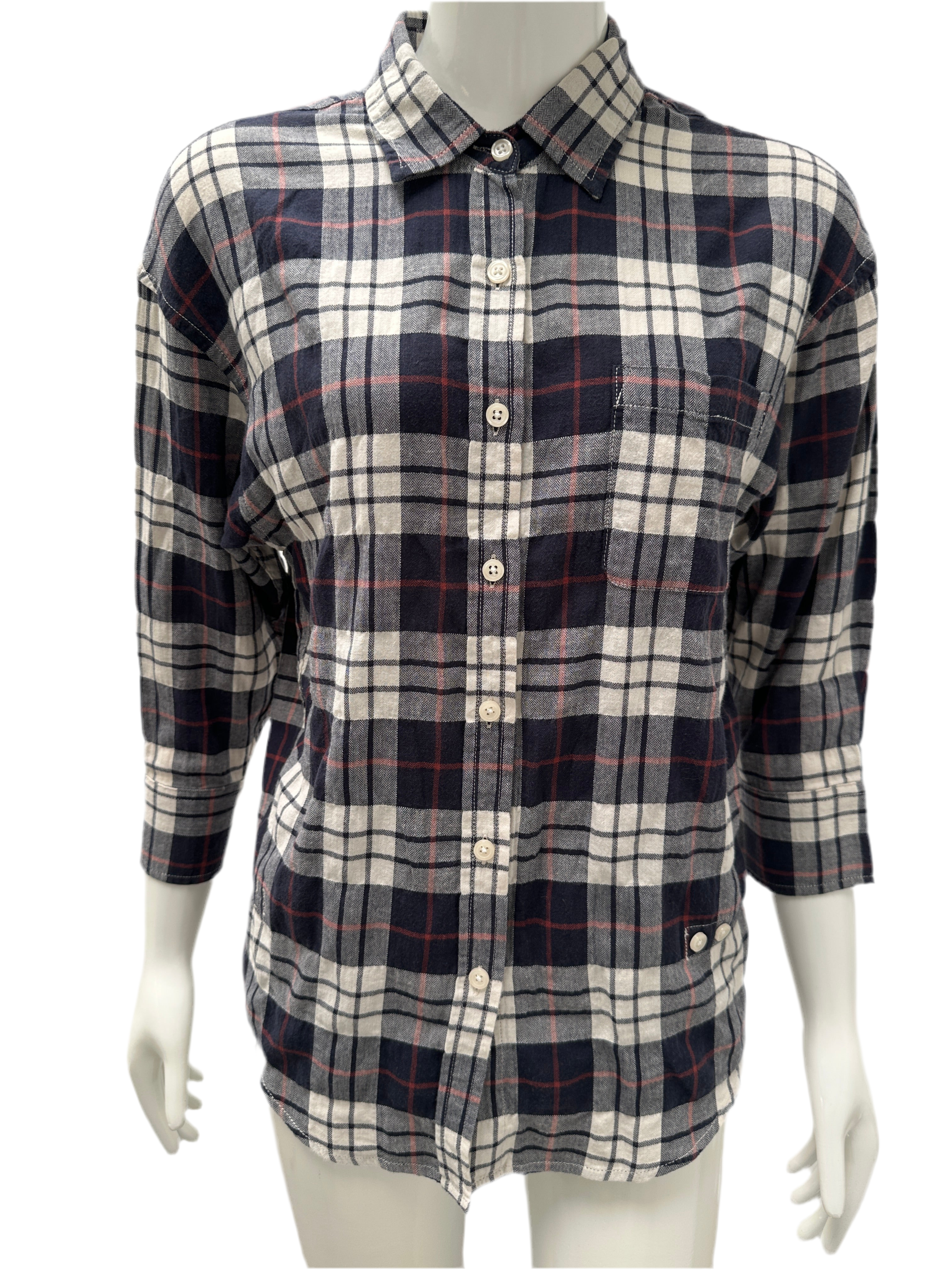 R13 navy blue "Bucheron" shirt - size 34