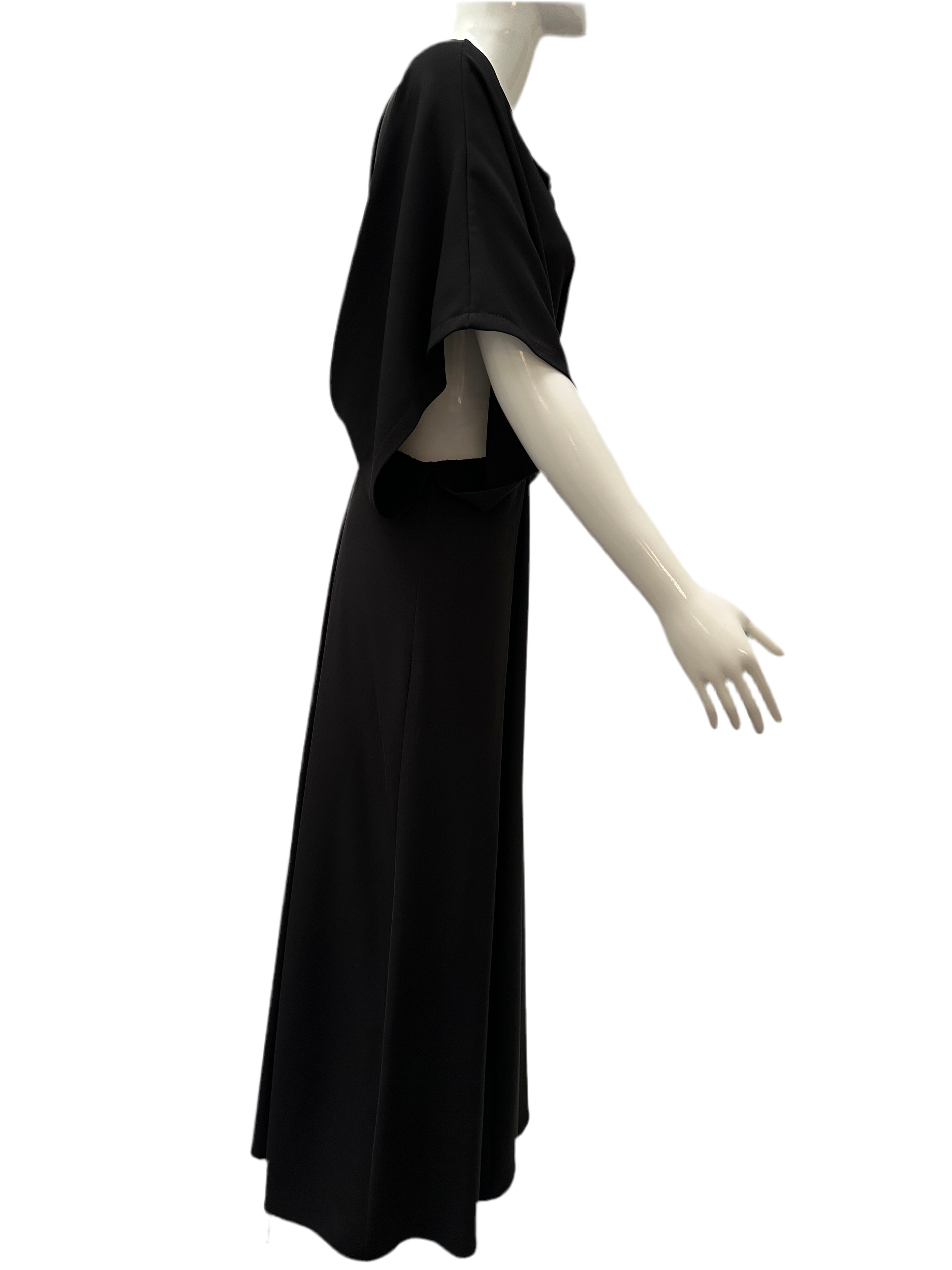 Imperial Belted black maxi dress - size 38