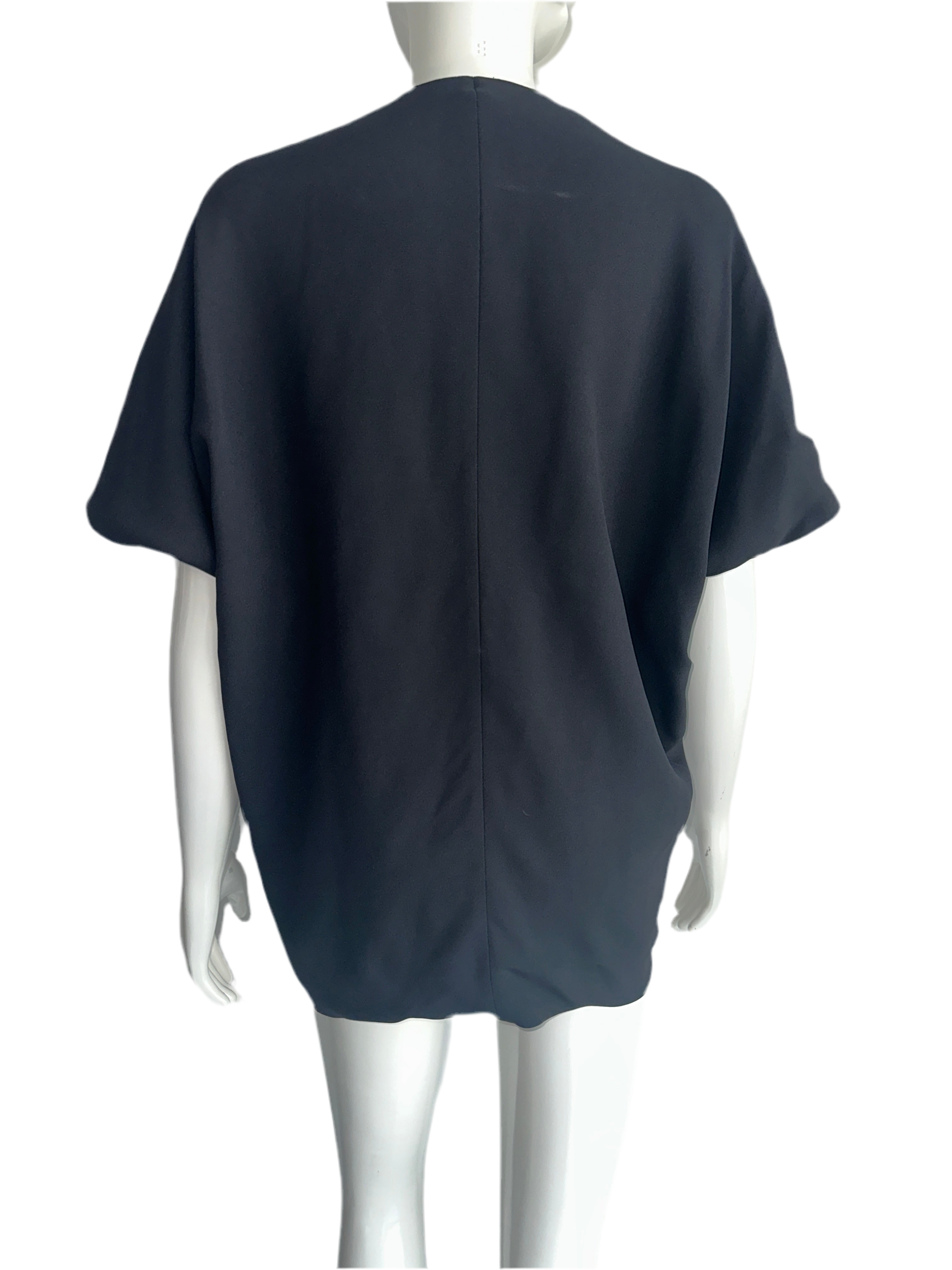 Balenciaga black draped top with gold detail - size 38