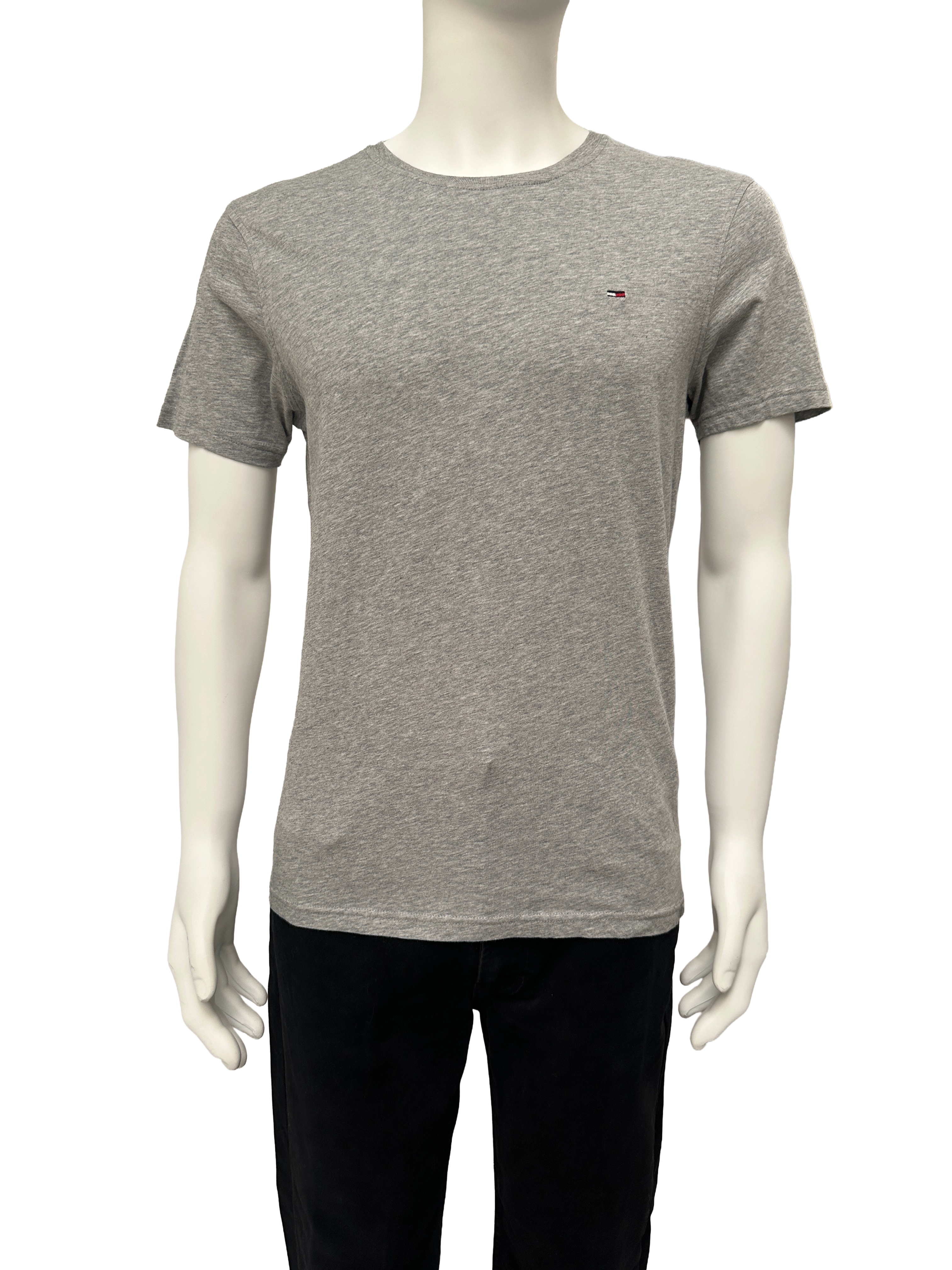 Tommy Hilfiger denim grey flag logo t-shirt - size L