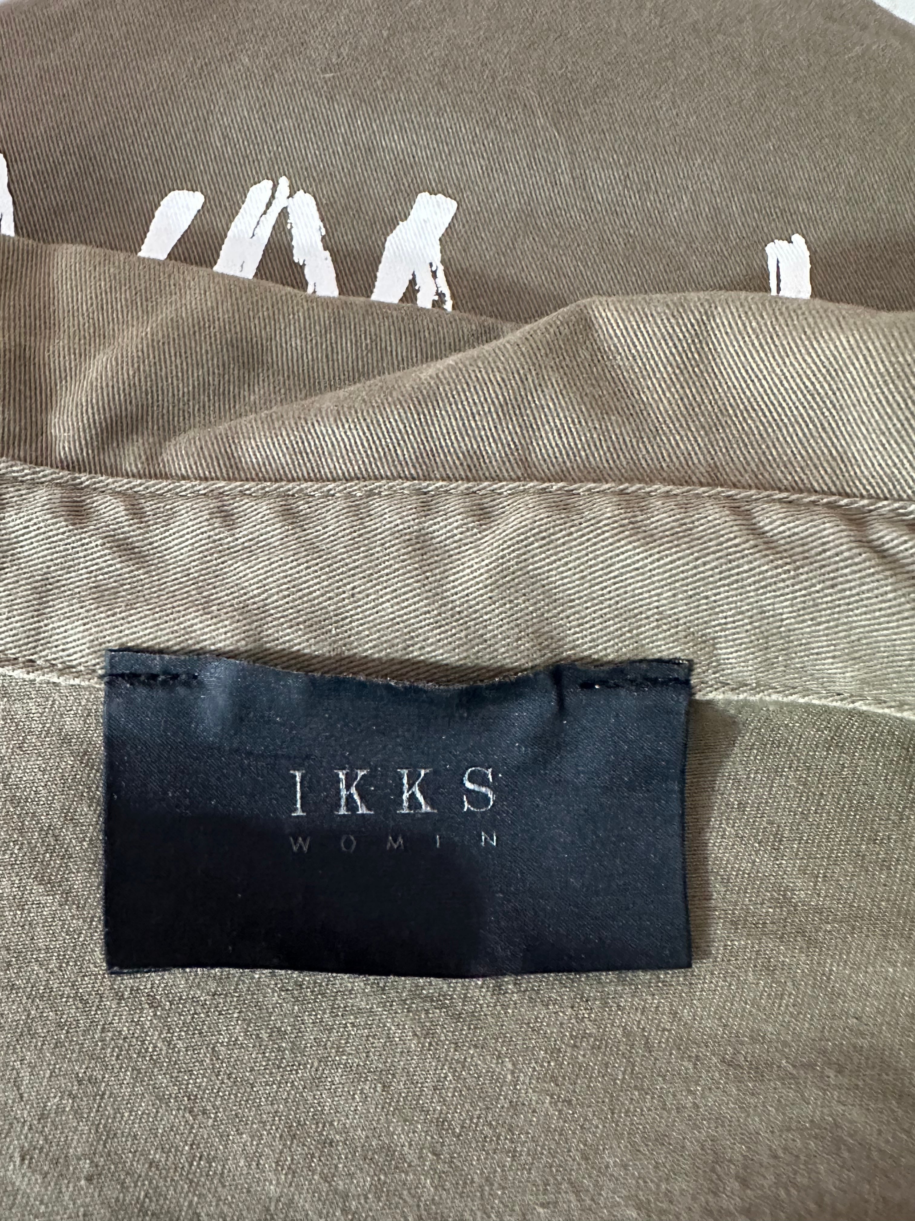IKKS Khaki jacket "Make art not war" - size XS