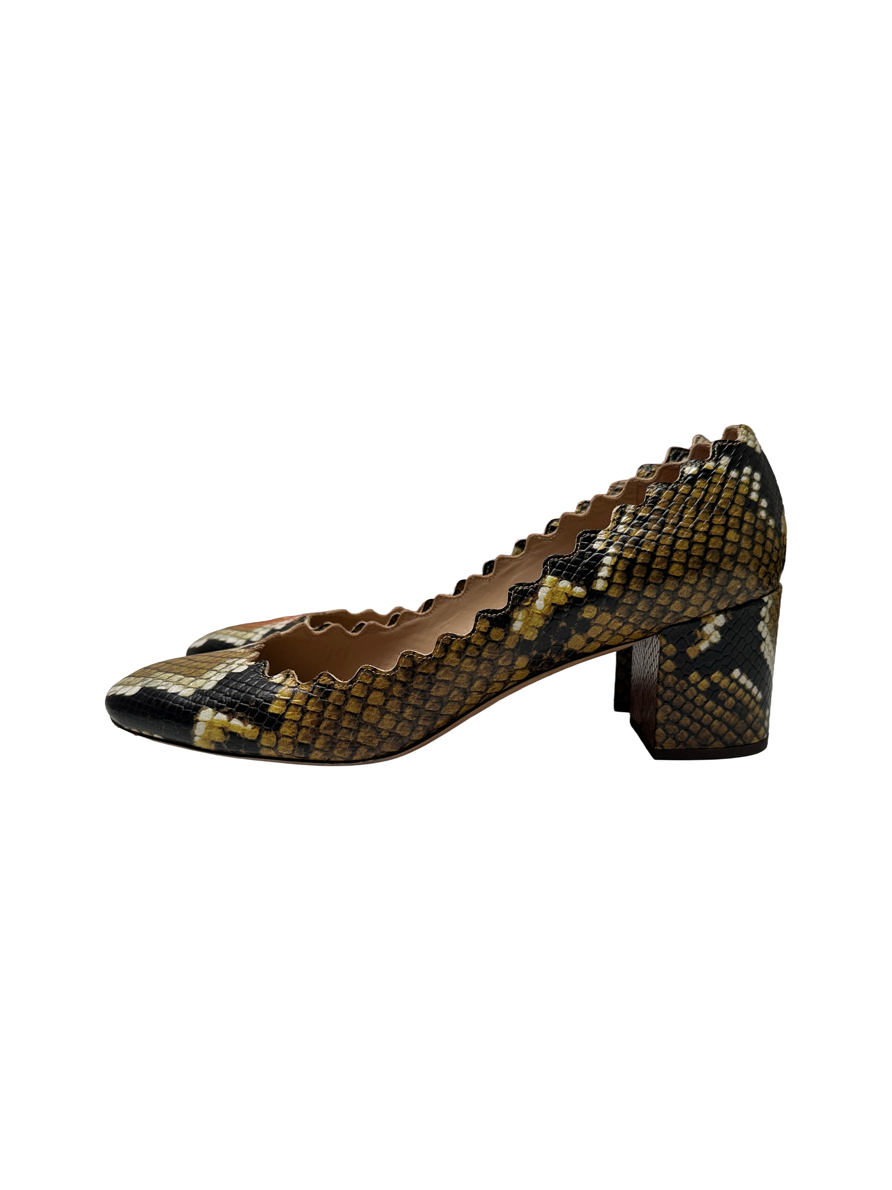 Chloe python effect leather pumps - size 40.5