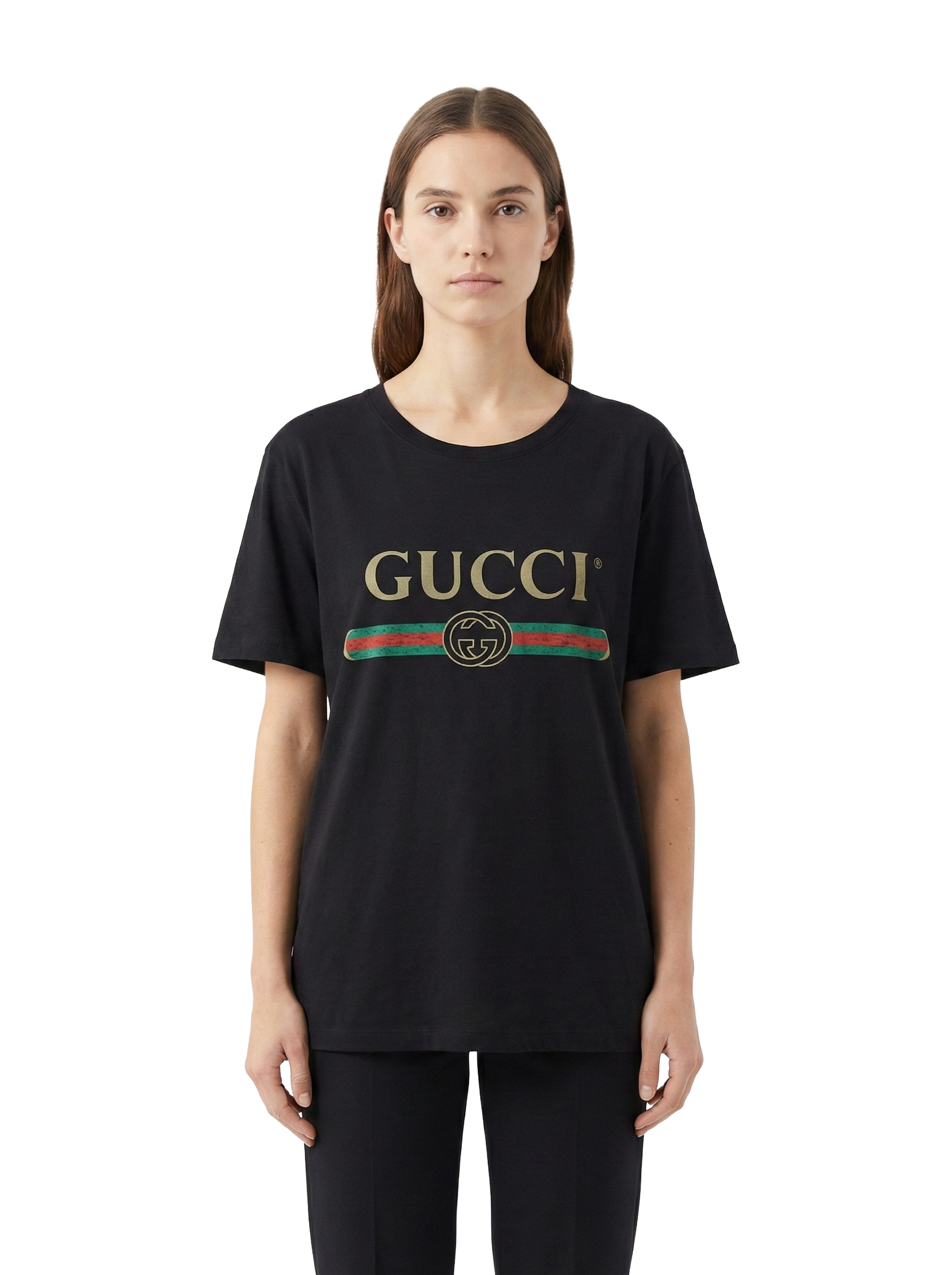 Gucci black vintage logo t-shirt - size S