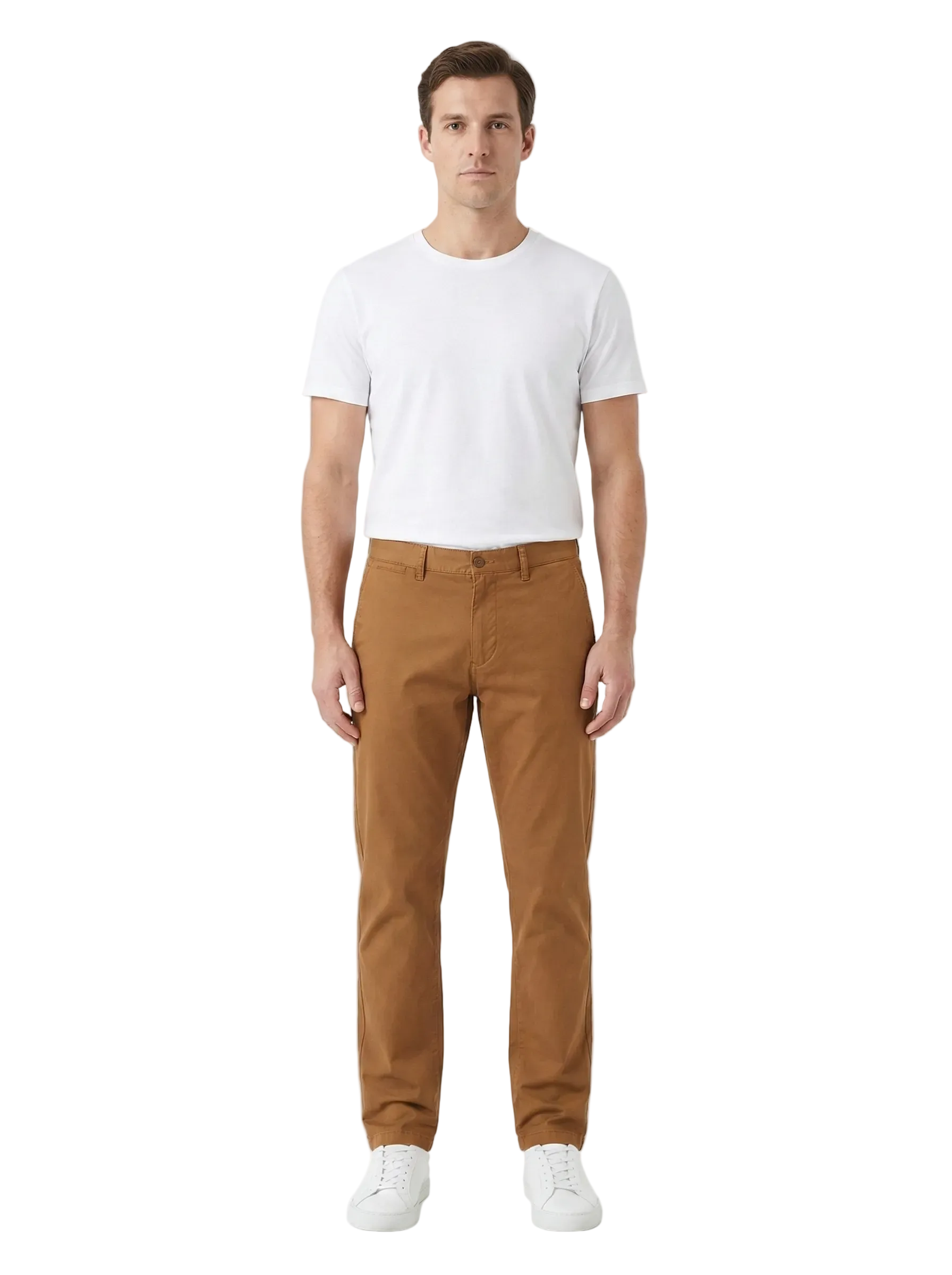 Tommy Hilfiger camel cotton chino trousers - size L