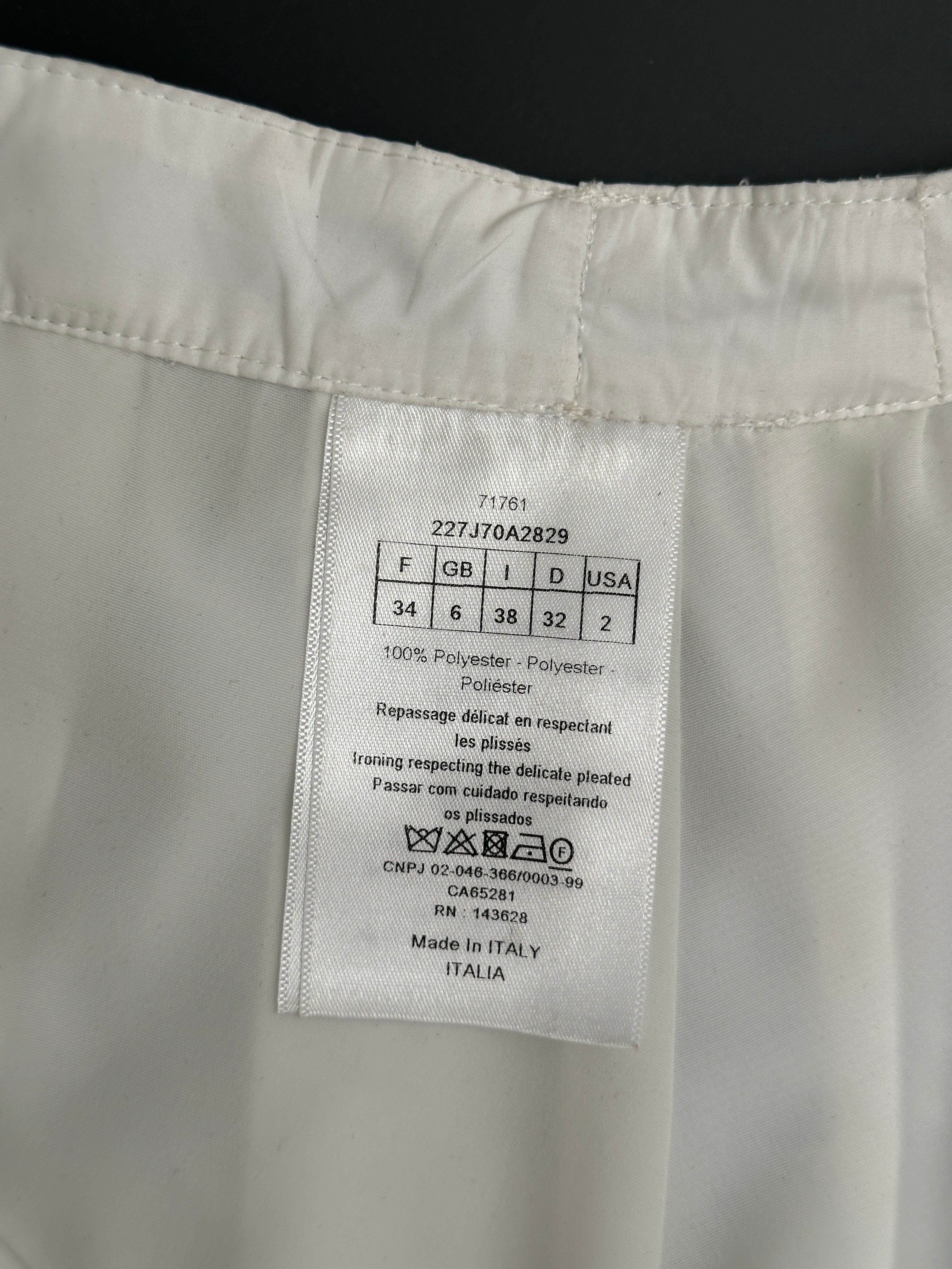 Dior white skirt silver belt - size 34