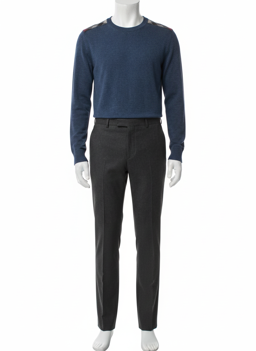 Burberry navy blue cashmere blend sweater - size XL