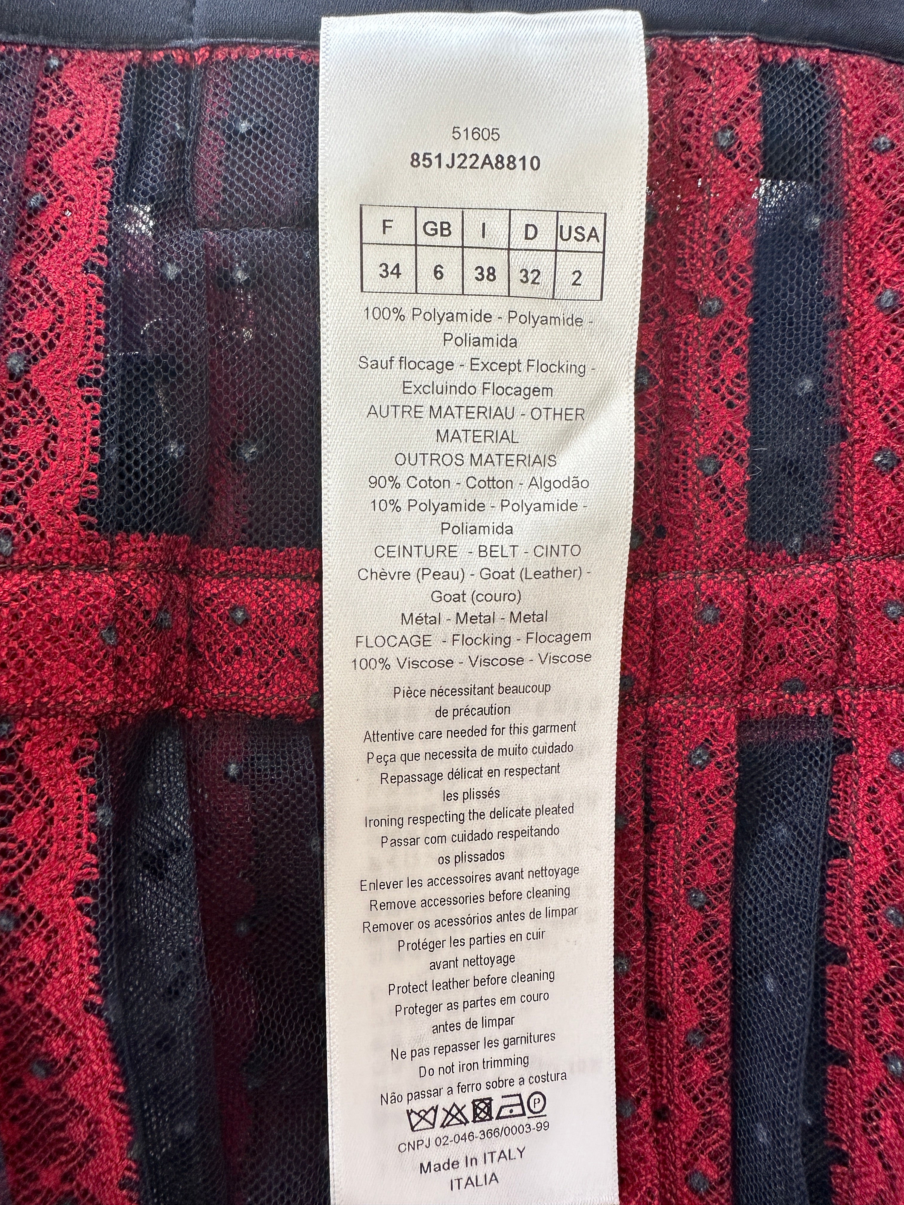 Dior blue and red plaid skirt - size 34