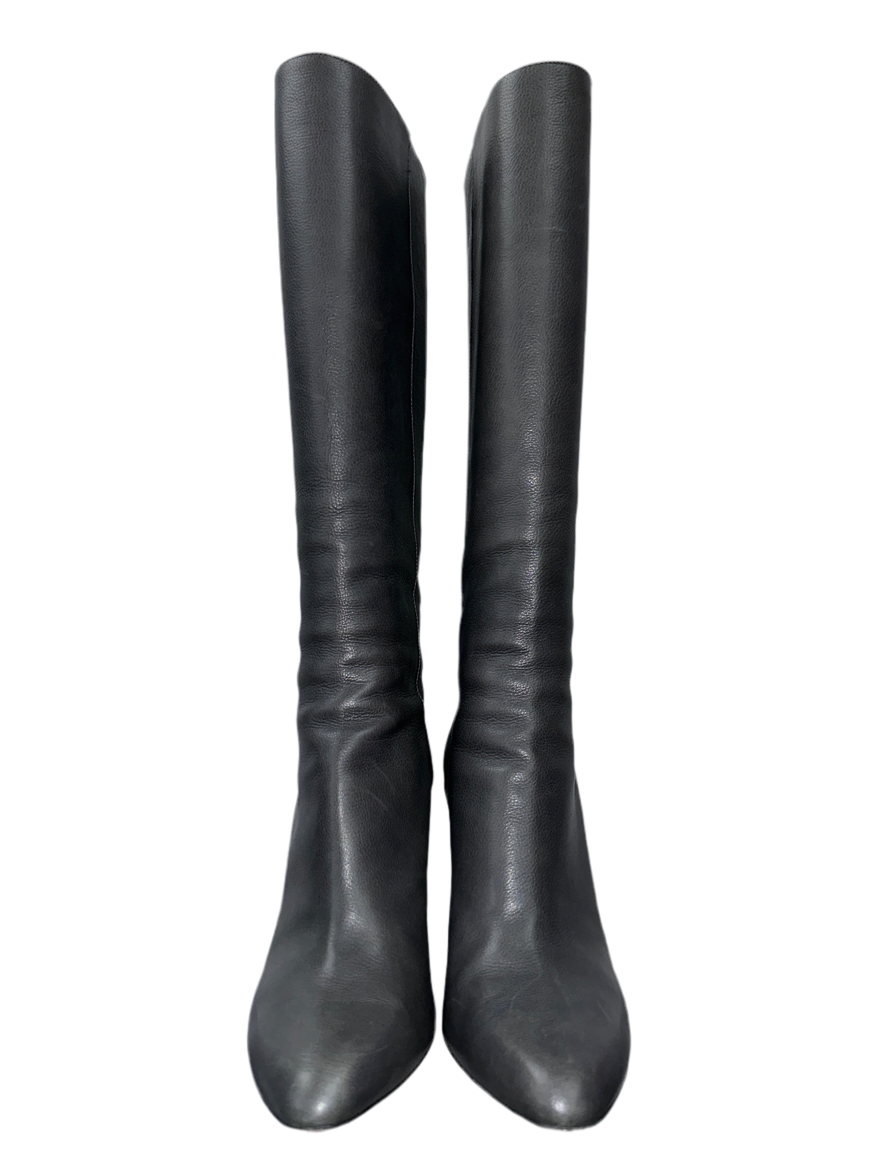 Jimmy Choo Glynn grainy calf leather boots - size 36.5