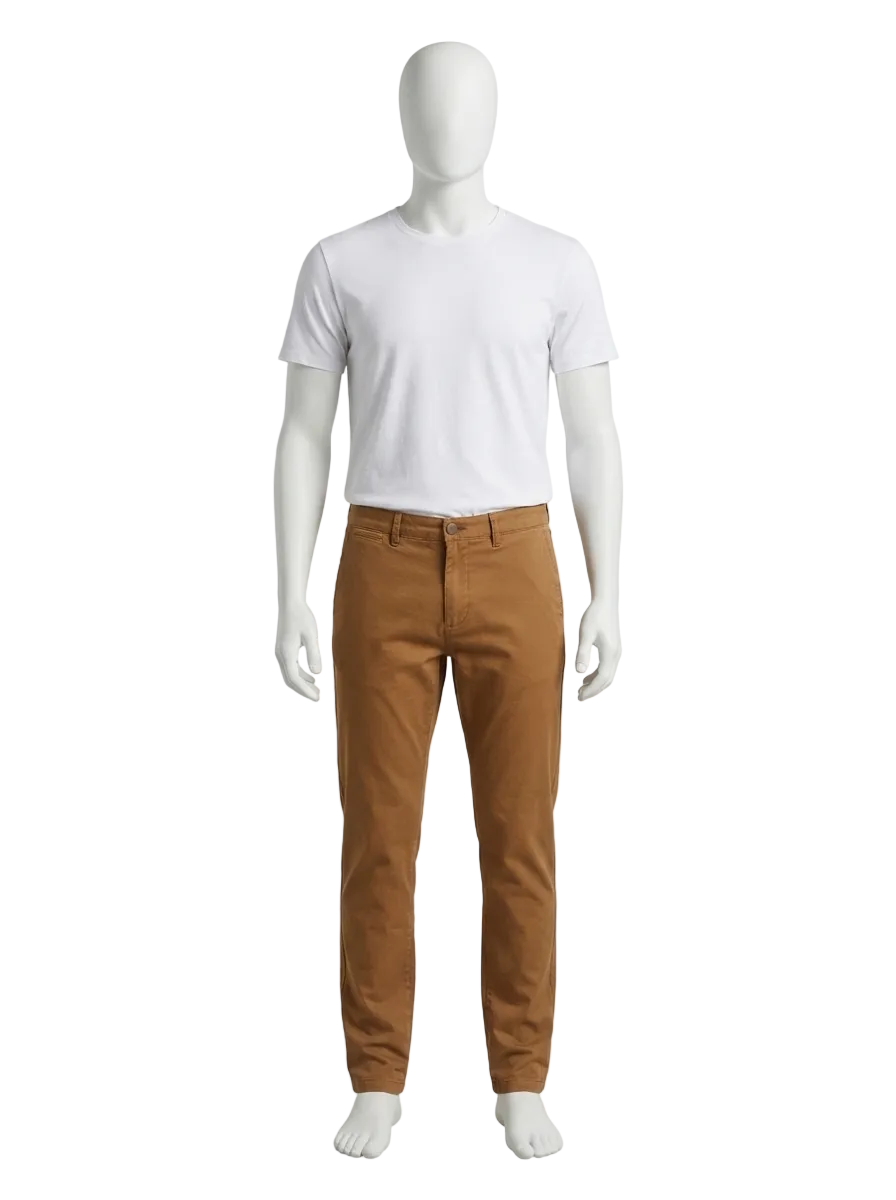 Tommy Hilfiger camel cotton chino trousers - size L