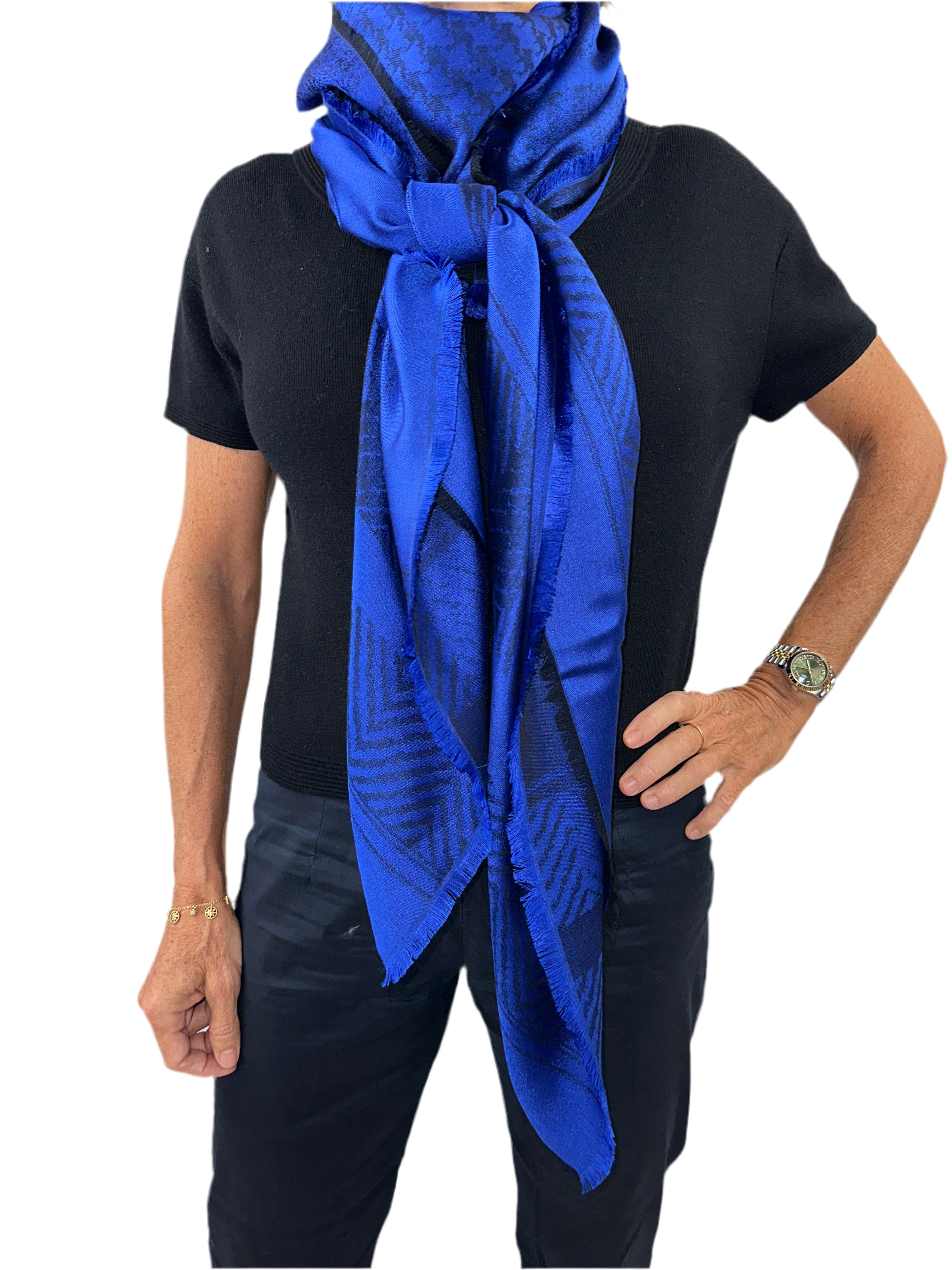 Dior royal blue & black square