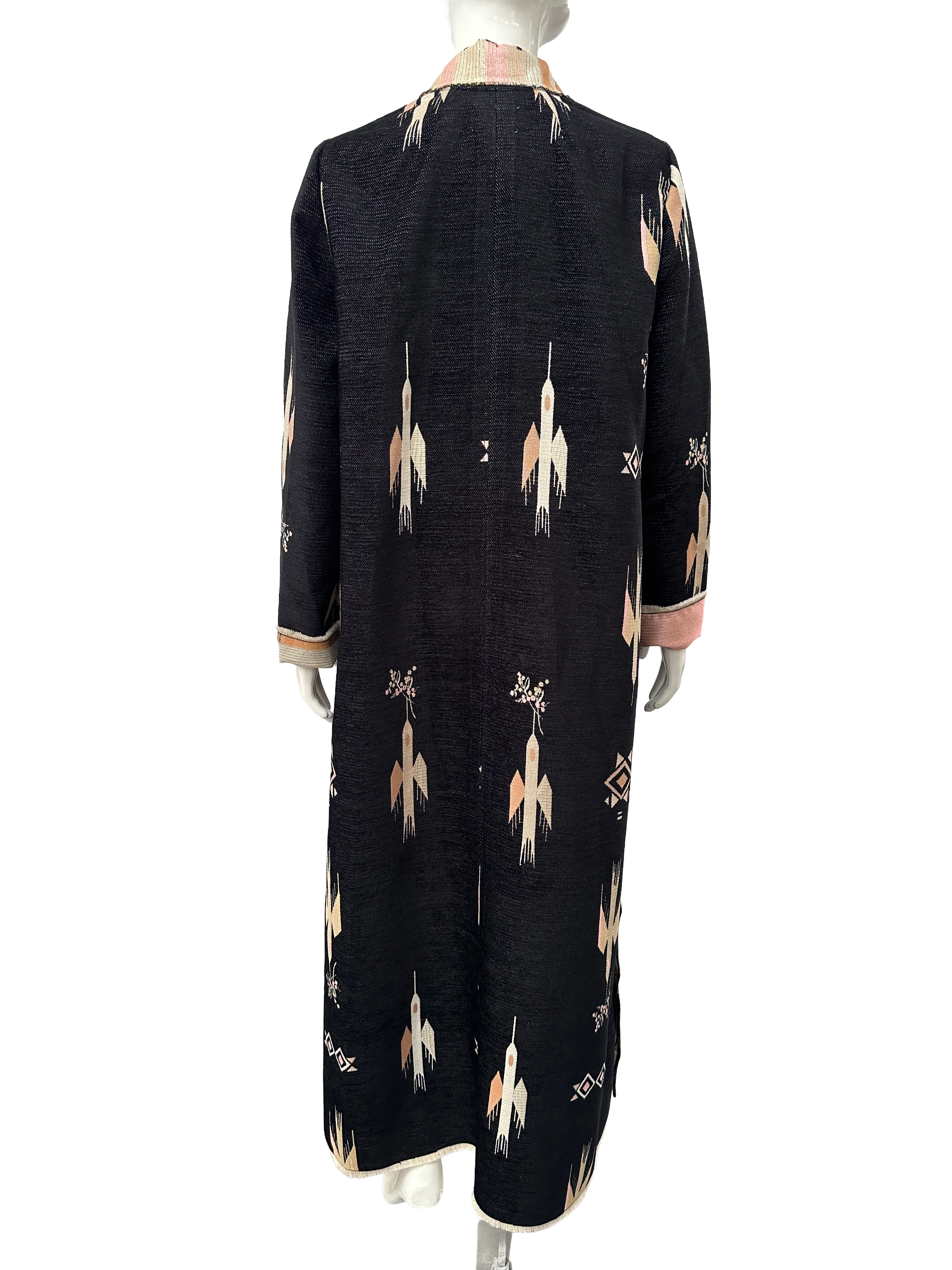Forte_forte long jacquard coat with graphic pattern - size 2