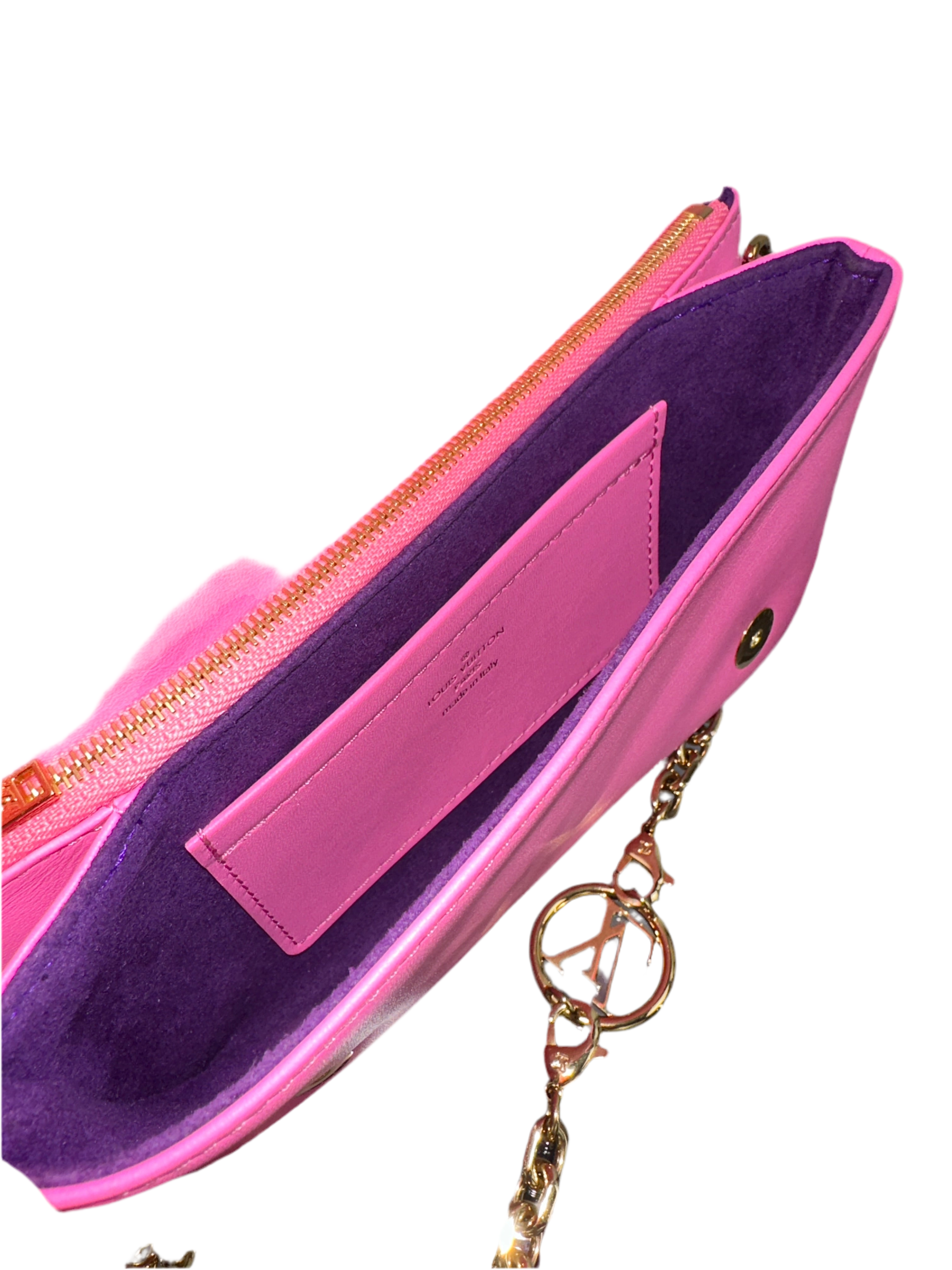 Louis Vuitton pink & purple cousin pouch