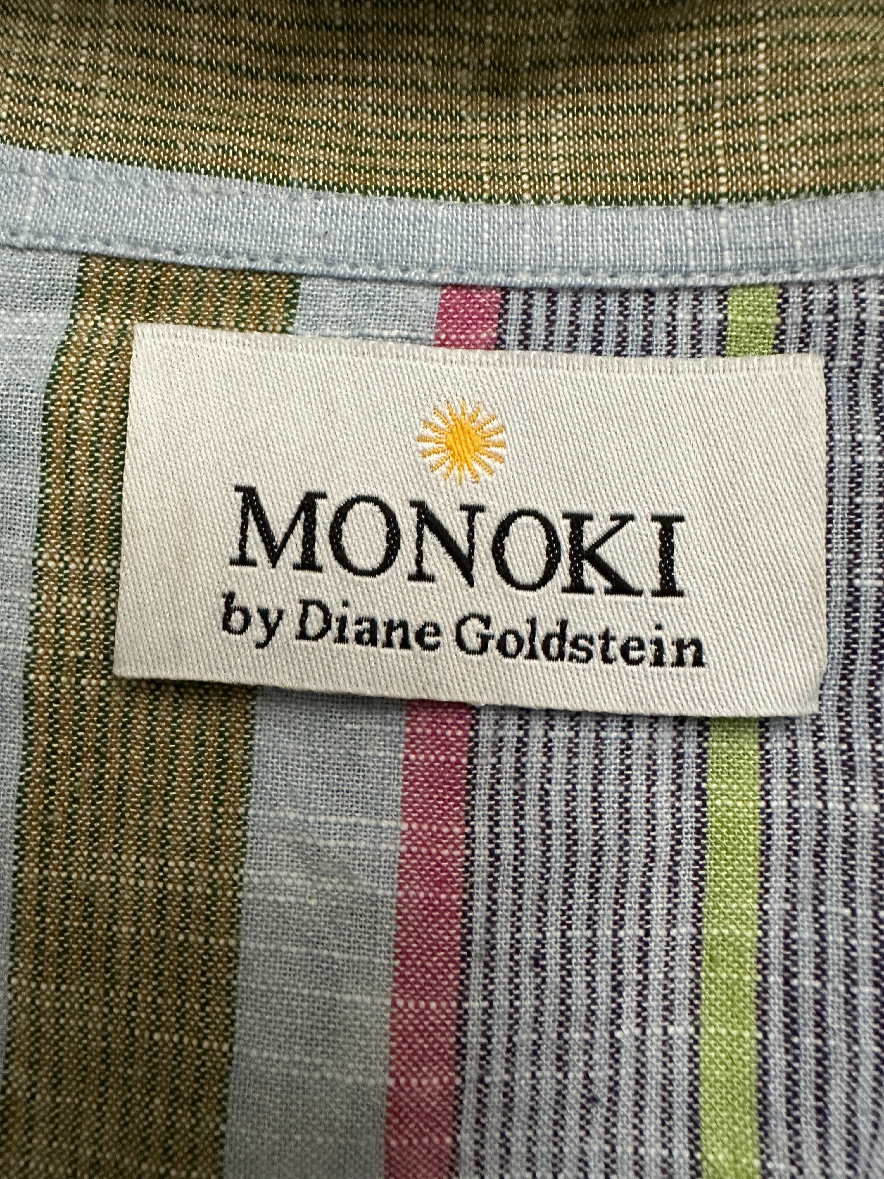 Monoki Striped, colorful cowboy shirt - size 38