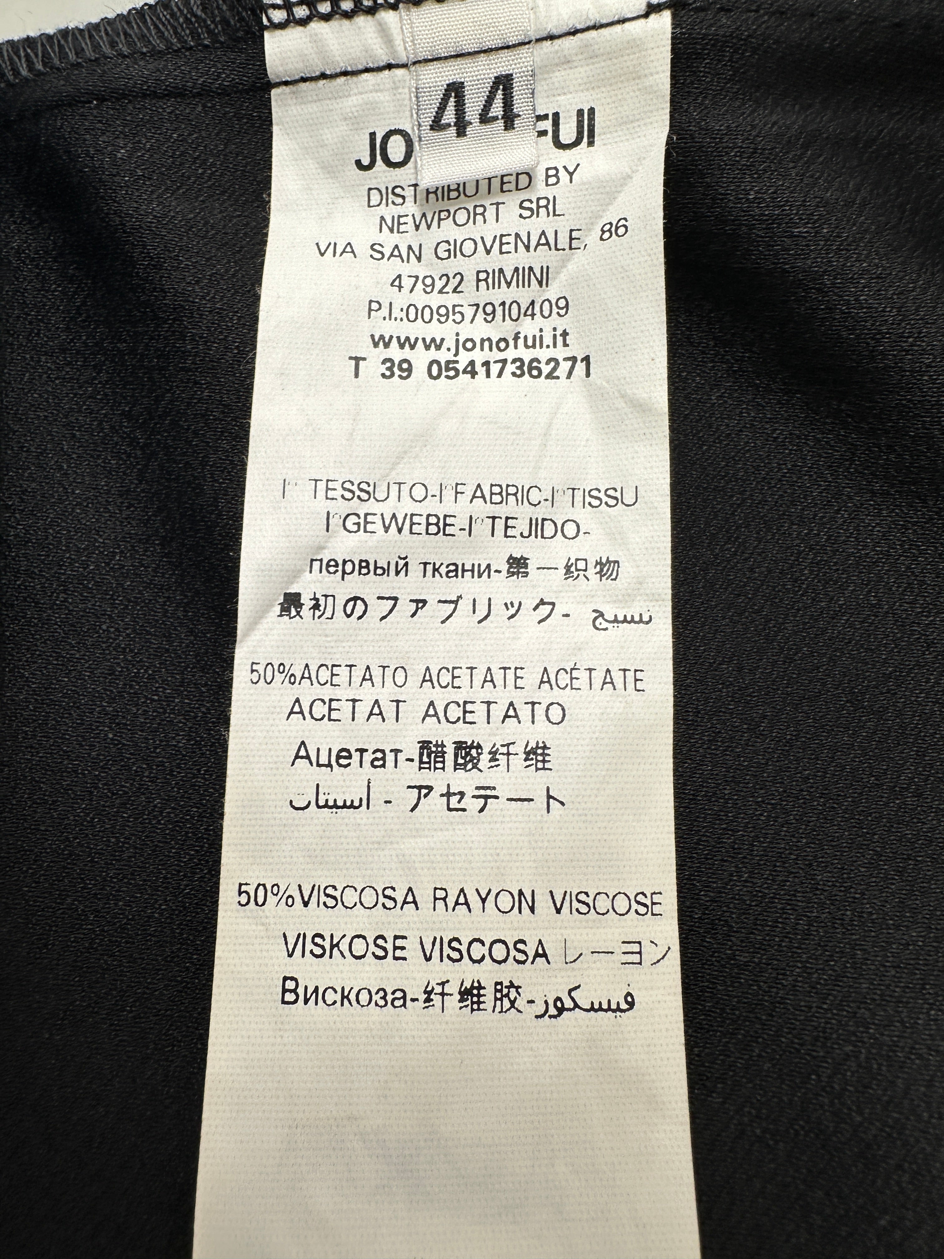 Jonofui black dress pink interior - size 44