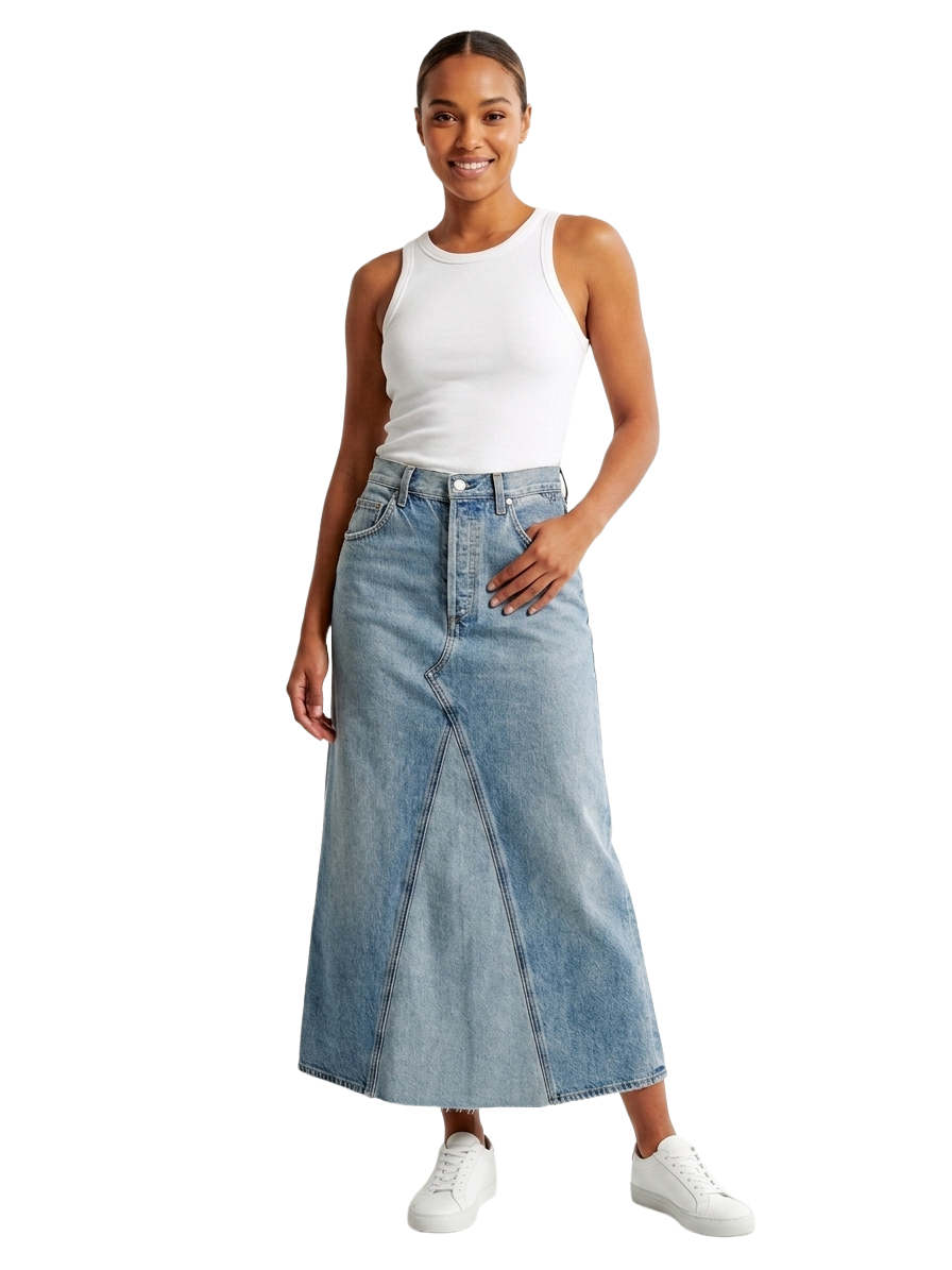 Citizens of Humanity light wash denim midi skirt - size 28