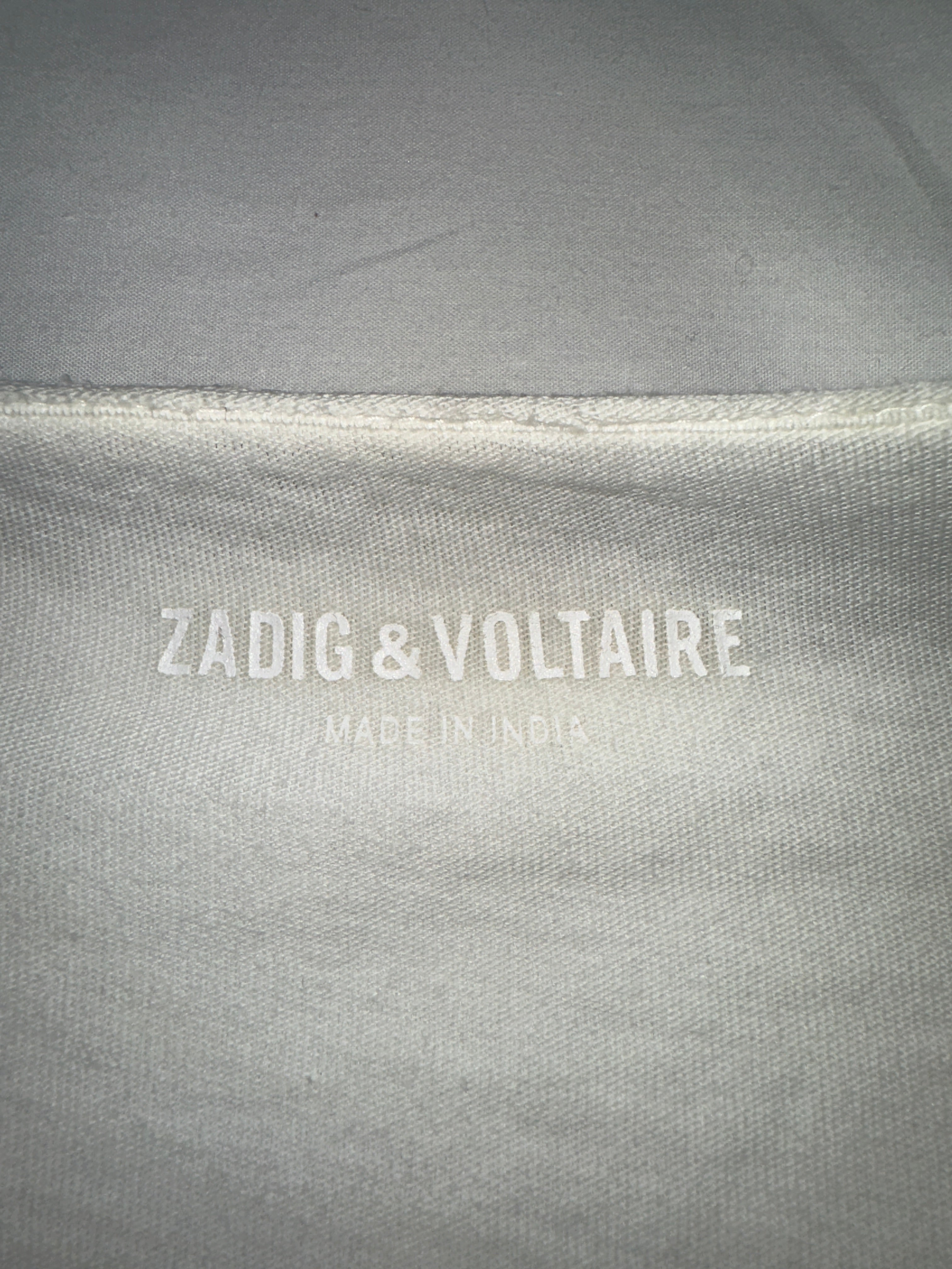 Zadig & Voltaire white T-shirt with skull - size 34