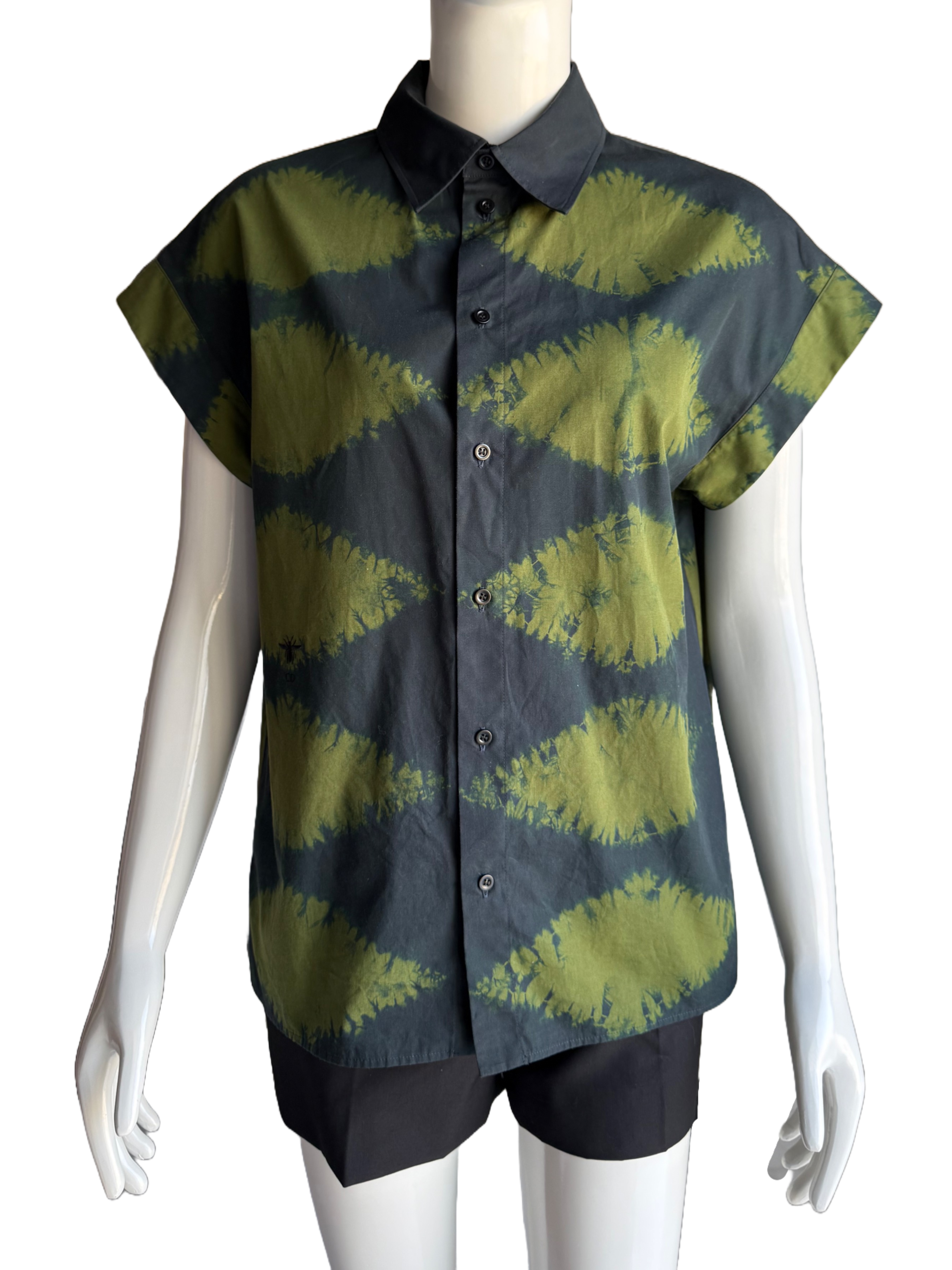 Dior short-sleeved tie die shirt - size 38