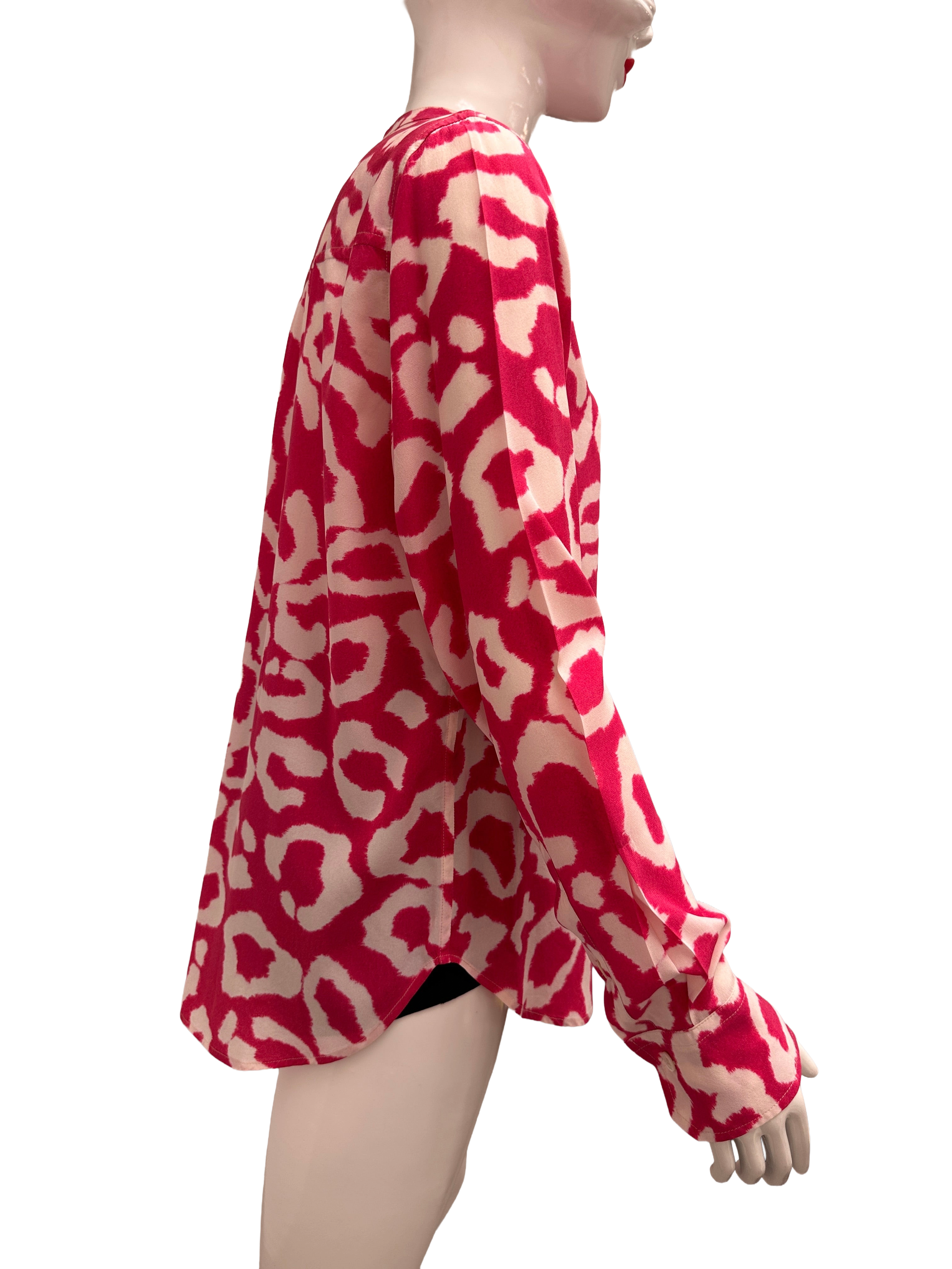 Isabel Marant pink and white leopard print blouse - size 36