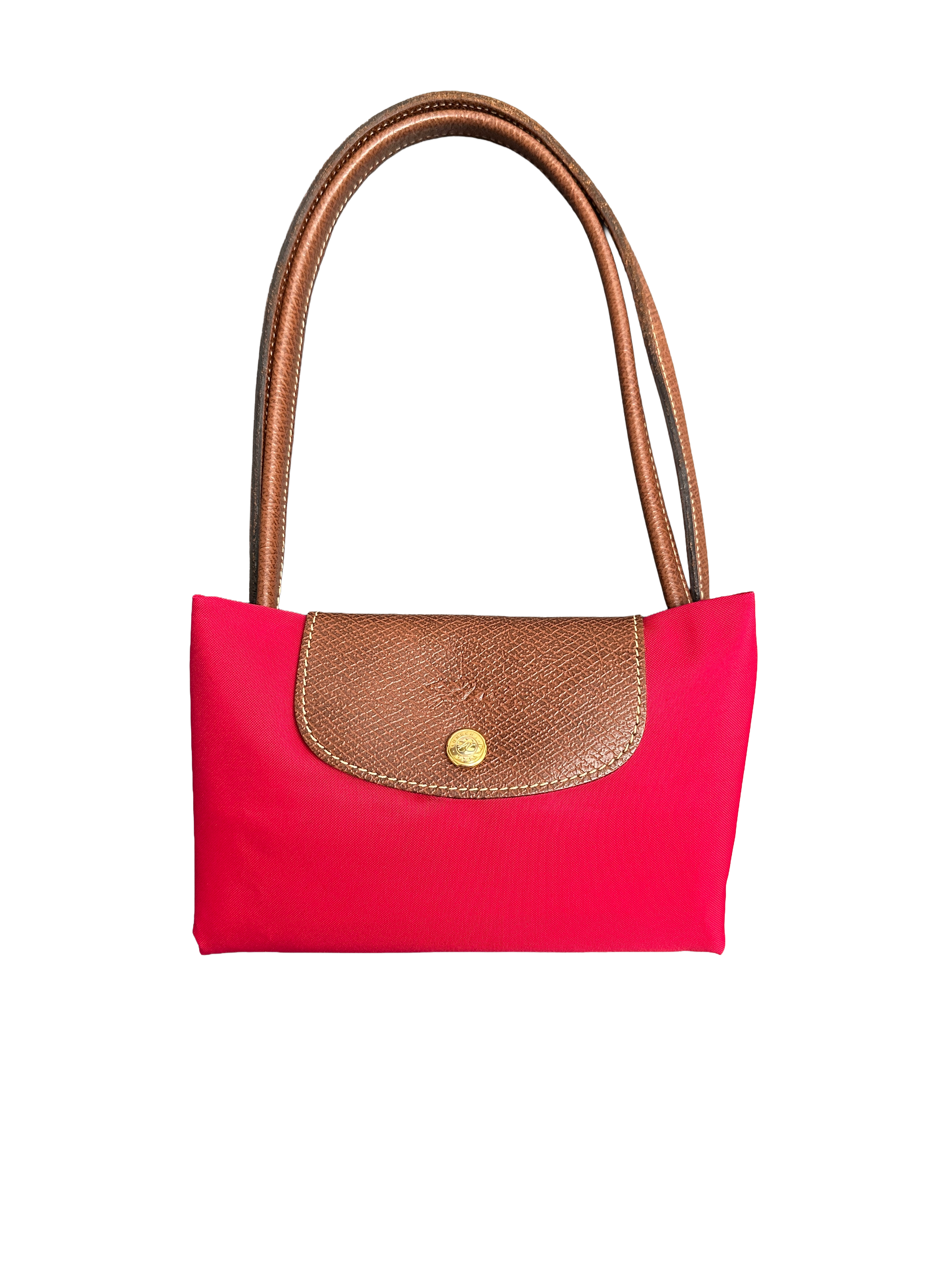 Longchamp Le Pliage medium red tote