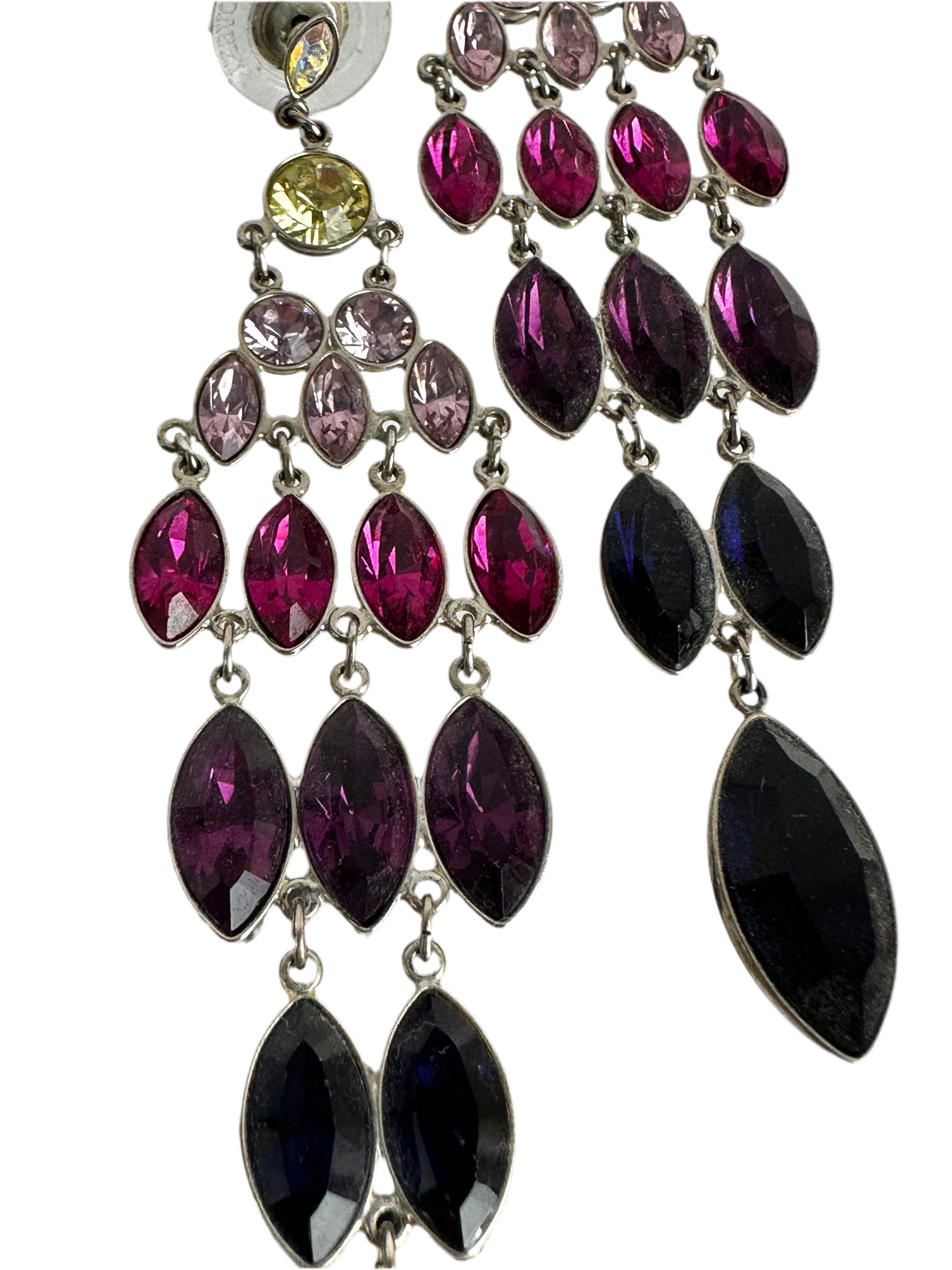 Swarovski ombre color chandelier earring