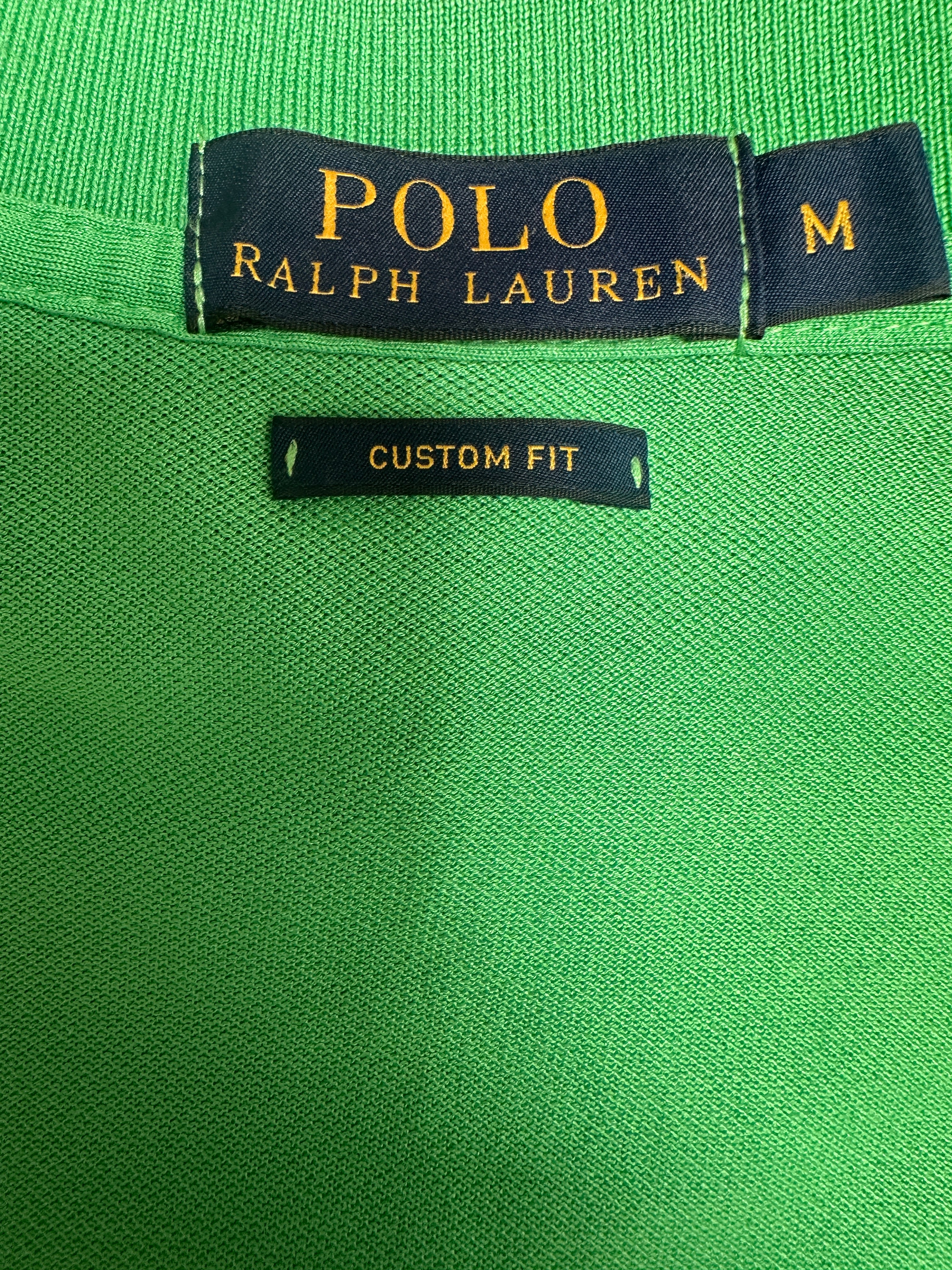 Polo Ralph Lauren green custom fit polo shirt - size M