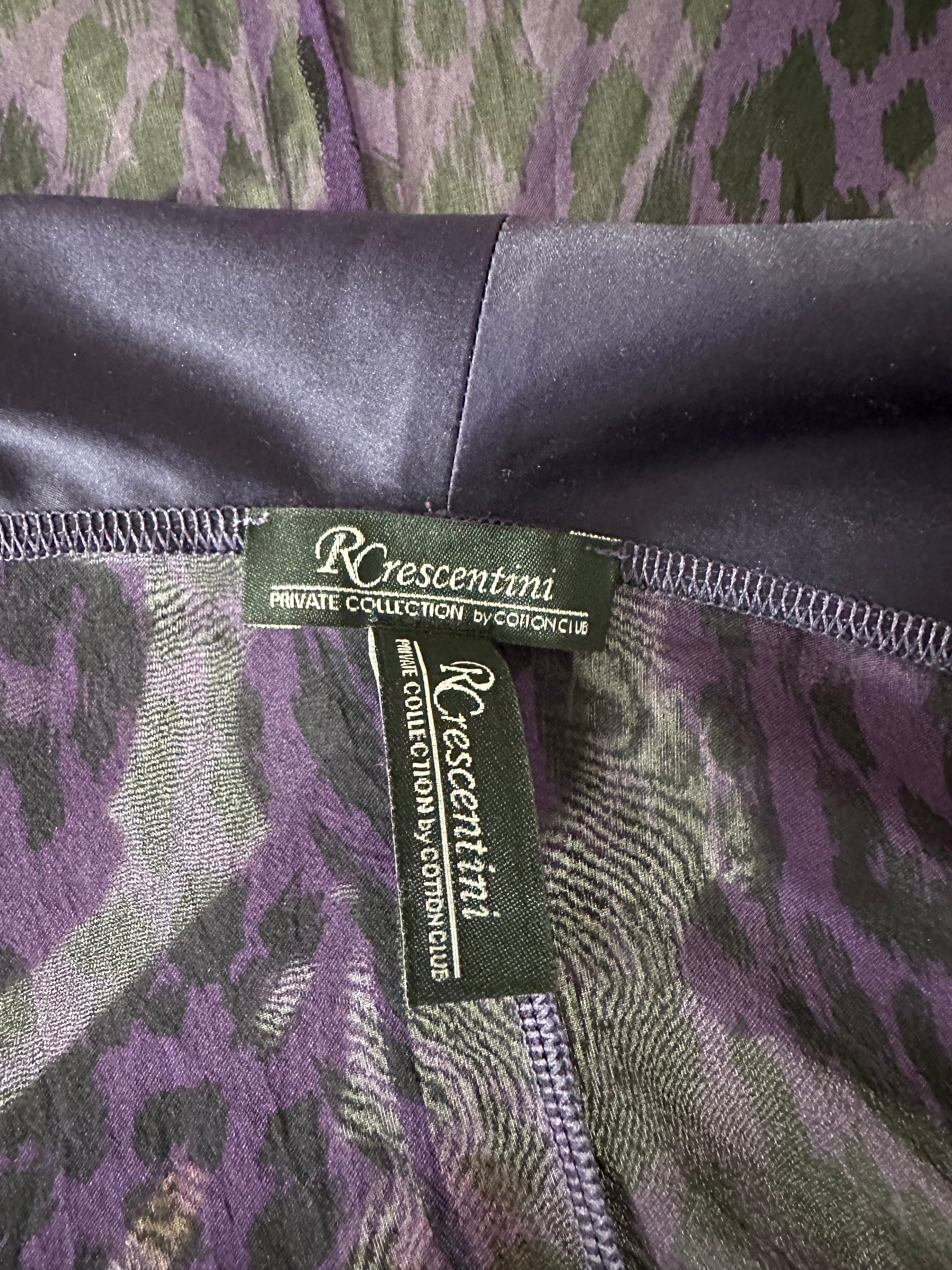 R Crescentini purple leopard print Kimono - size S