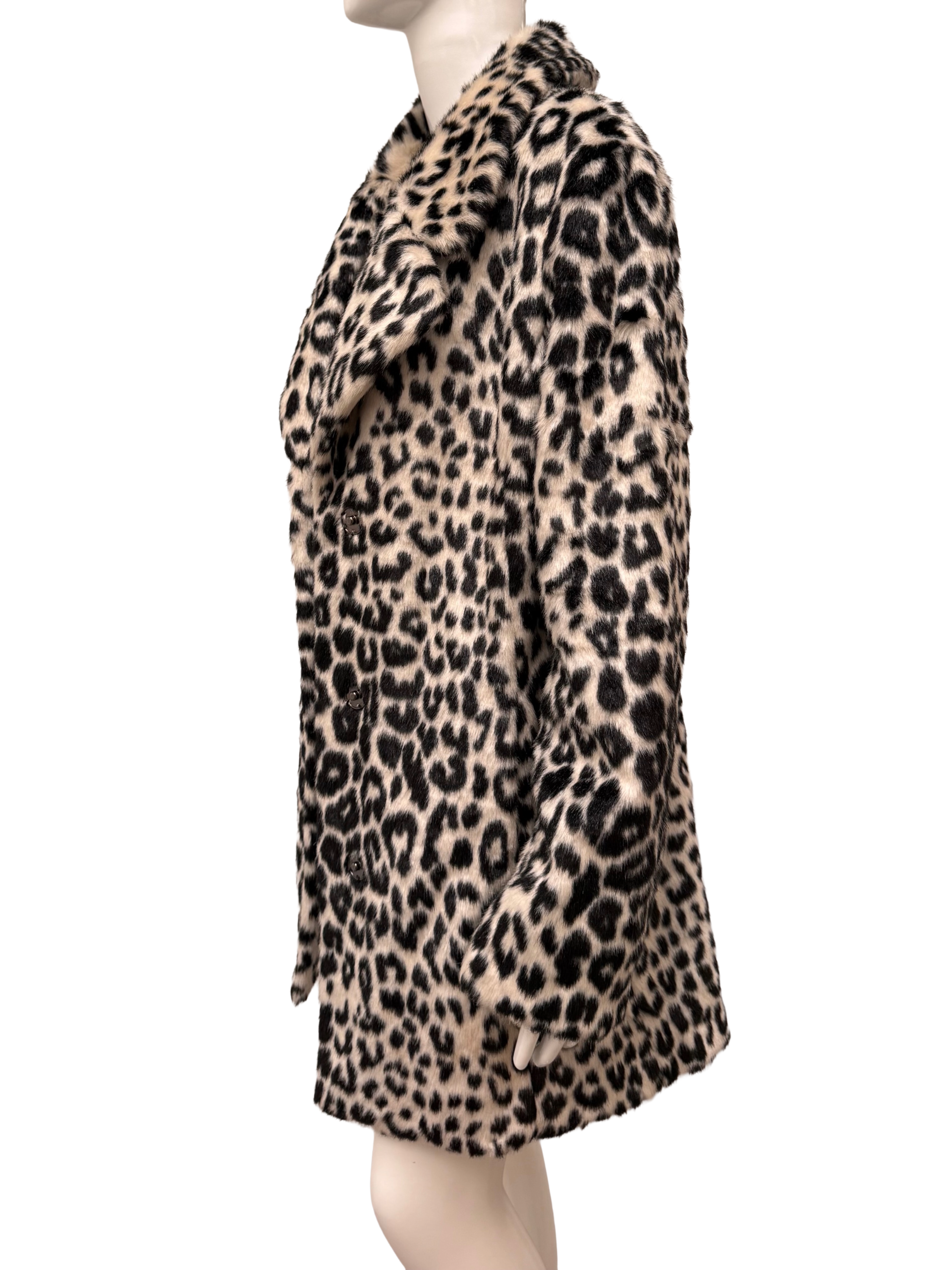 Guess leopard print faux fur coat - size 38
