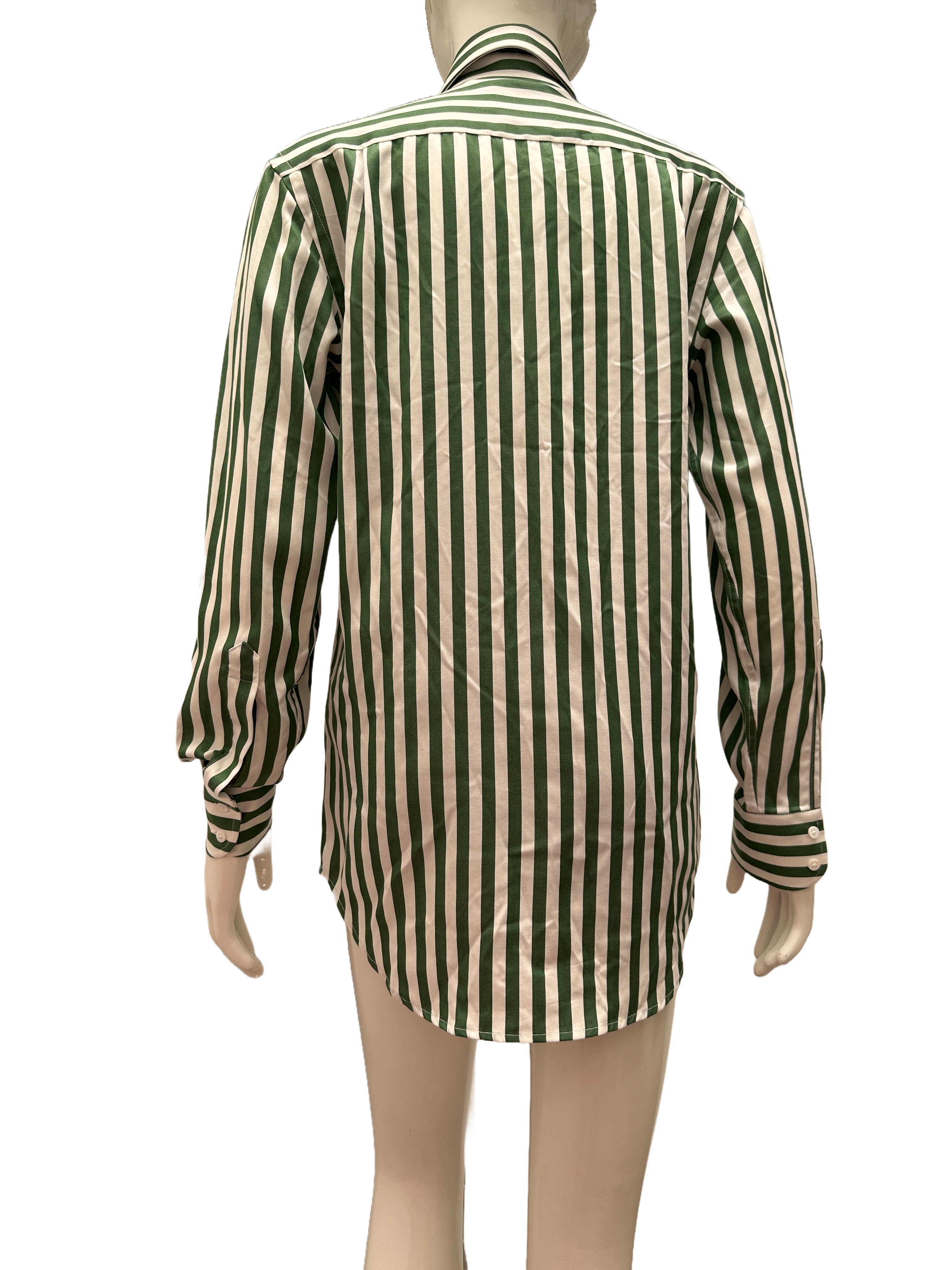 WNU white and green striped shirt - size 34