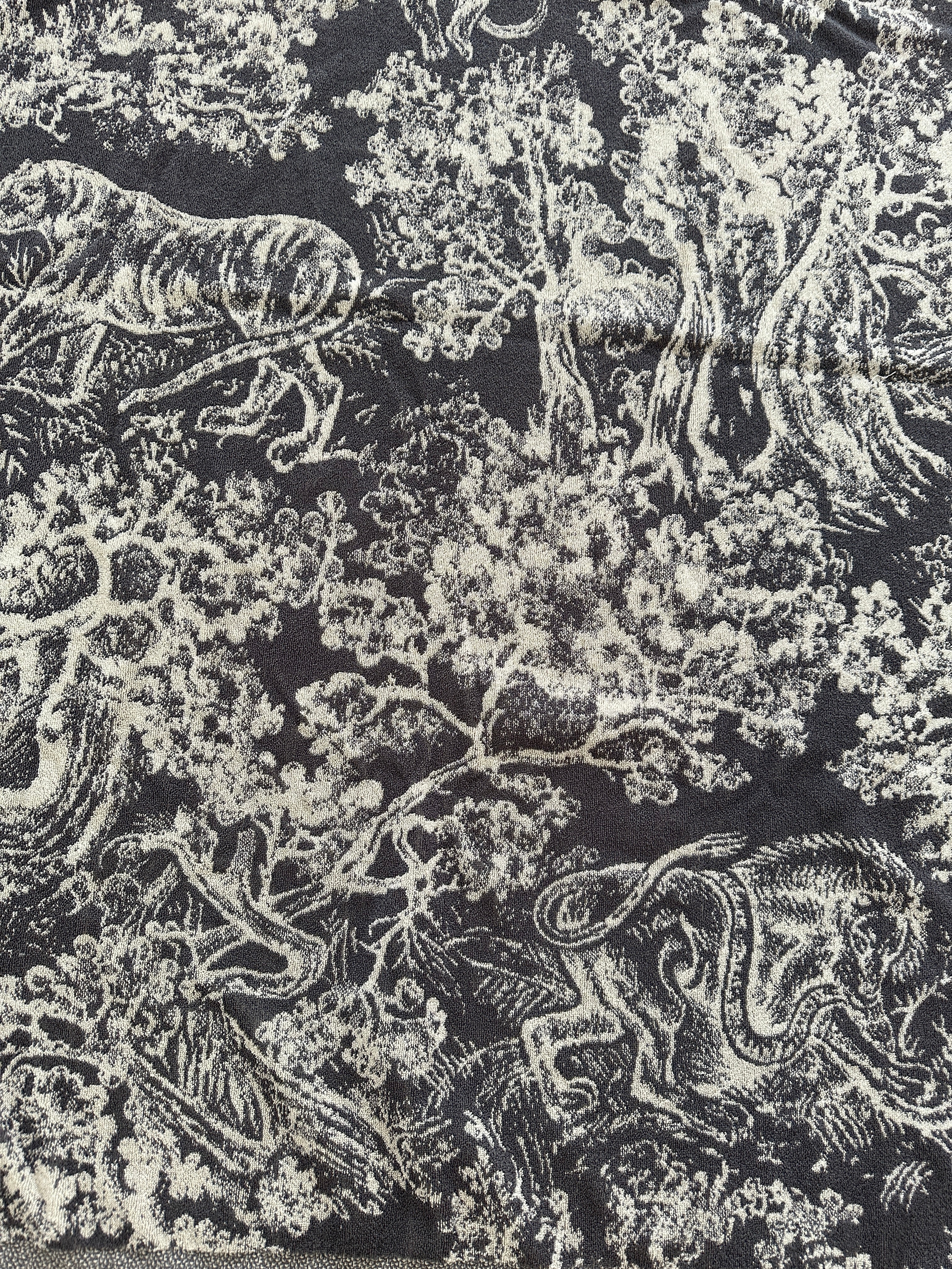 Dior Bicolor Wool New riviera toile de Jouy throw towel