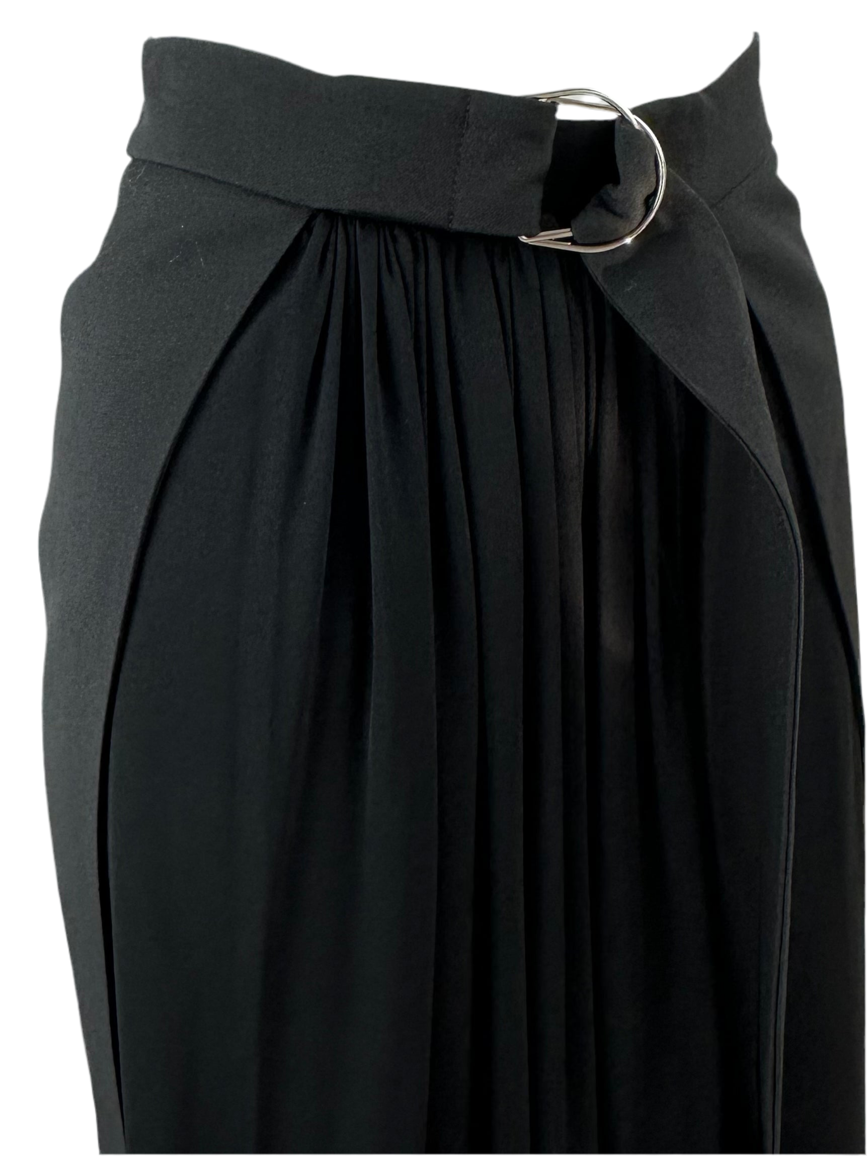 Louis Vuitton Bi-material black skirt - size 34