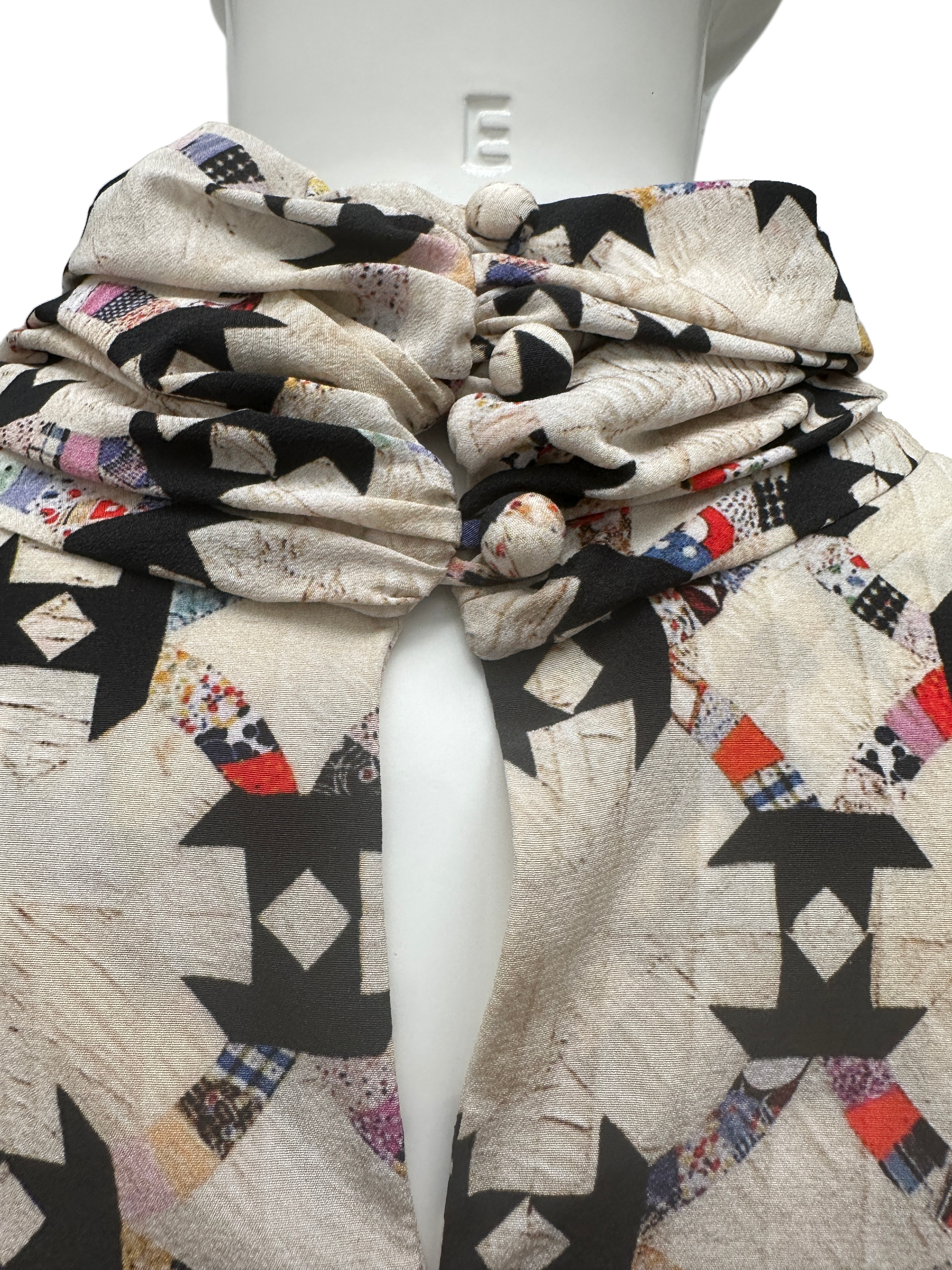 Isabel Marant cream blouse with multicolor pattern - size 38